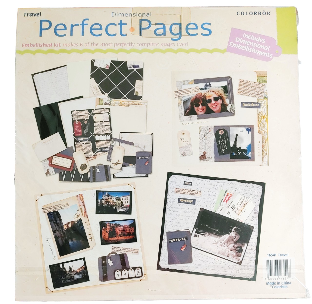 Travel Themed Dimensional Scrapbooking Page Kit