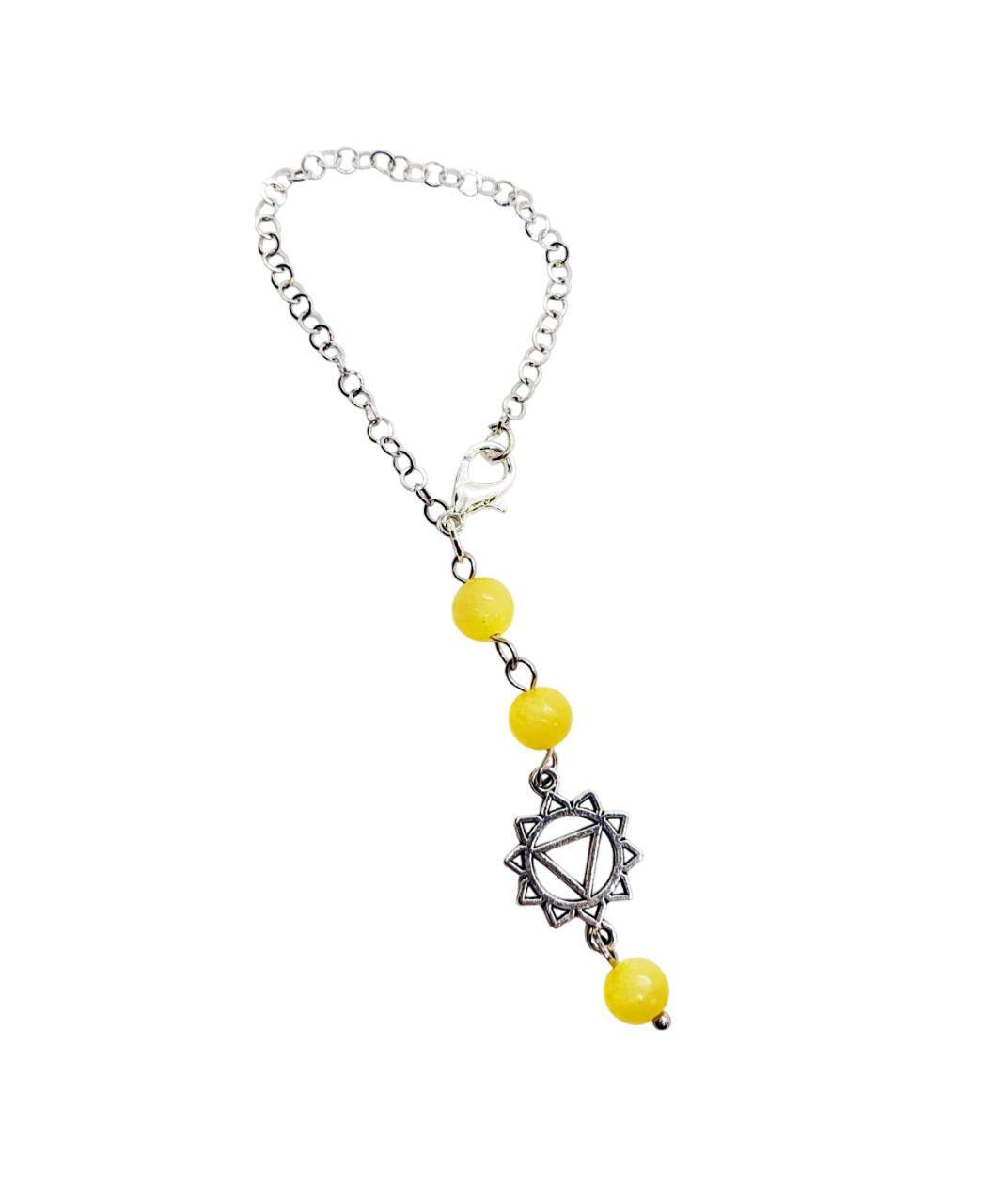 Solar Plexus Chakra Gemstone Beaded Cup Charm