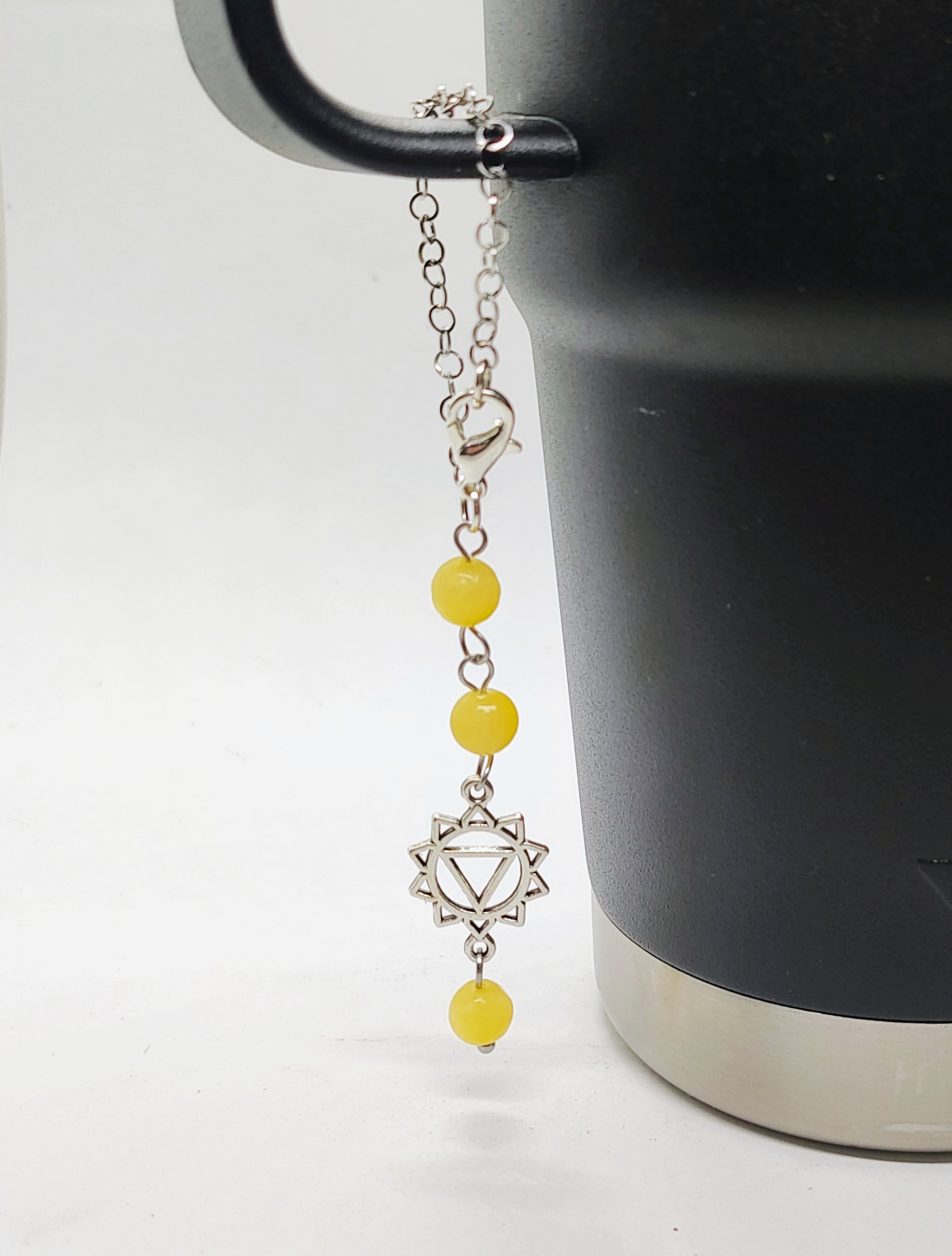 Solar Plexus Chakra Gemstone Beaded Cup Charm