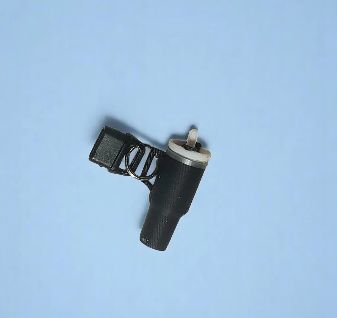 Mini Black Tumbler Water Bottle Dust Plug Phone Charm