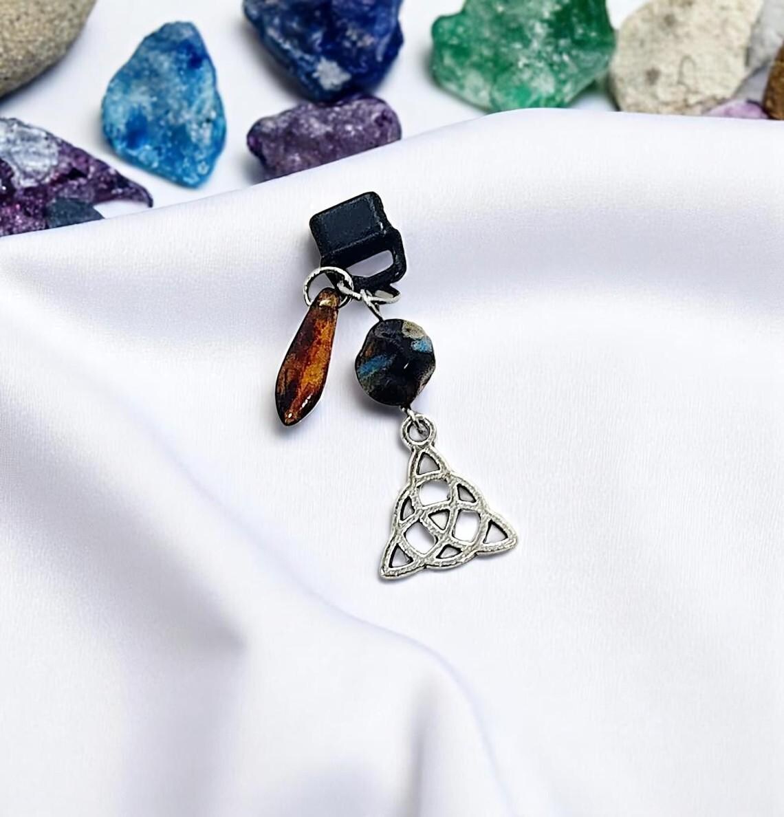 Celtic Knot Beaded Dust Plug Phone Charm