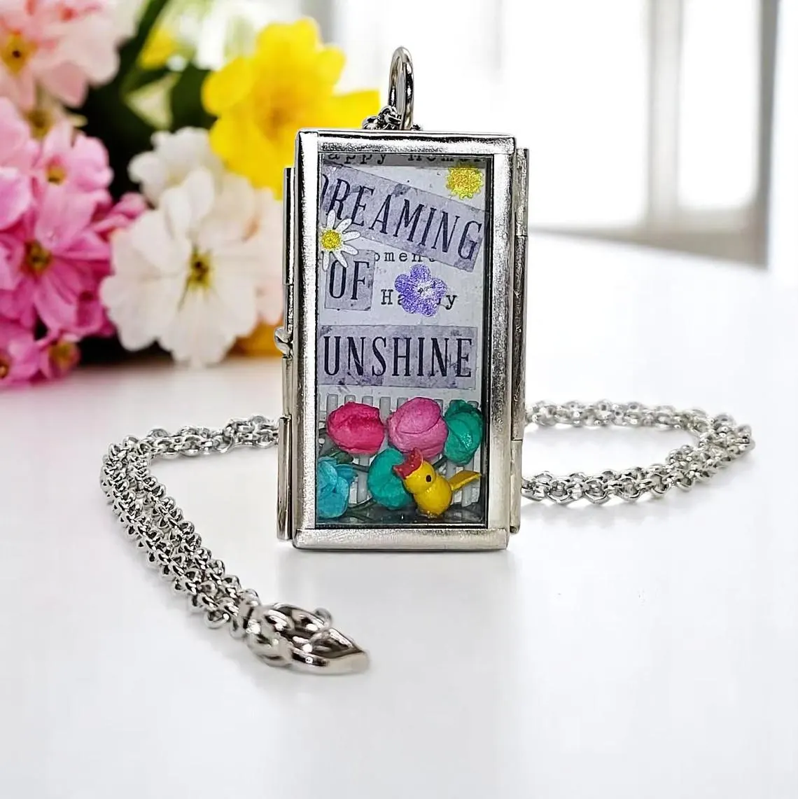 Dreaming of Sunshine Shadowbox Necklace