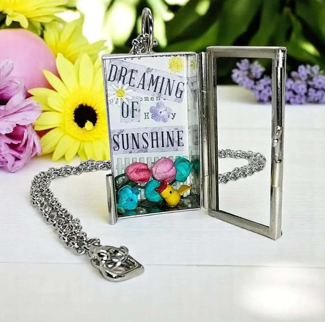 Dreaming of Sunshine Shadowbox Necklace
