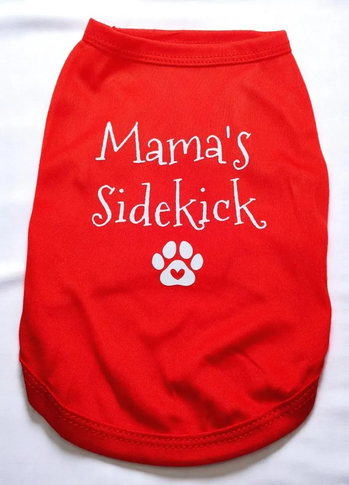 Small Red Mama's Sidekick Graphic Dog T-Shirt Clothes