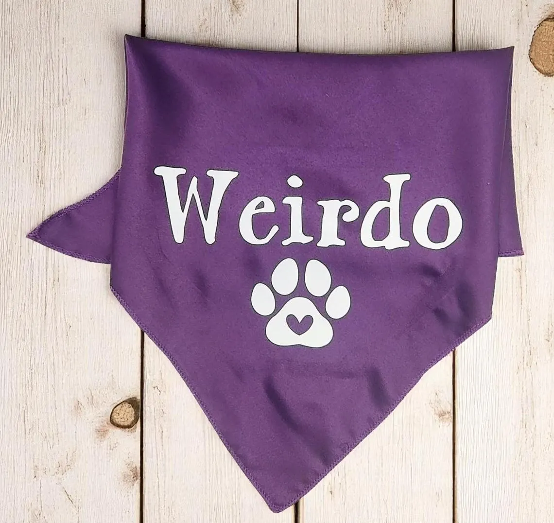 Medium Weirdo with Paw Print Dog Bandana Scarf