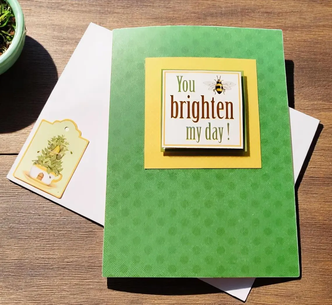 You Brighten My Day Bee Spring Card