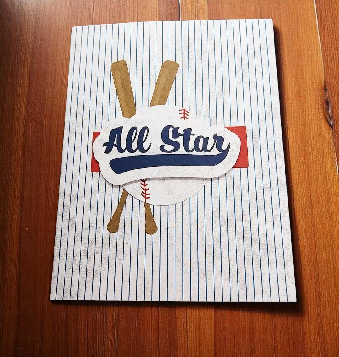 Baseball Greeting Card, All Star Baseball Card