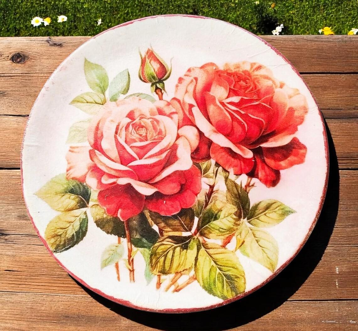 Floral Rose Jewelry Dish