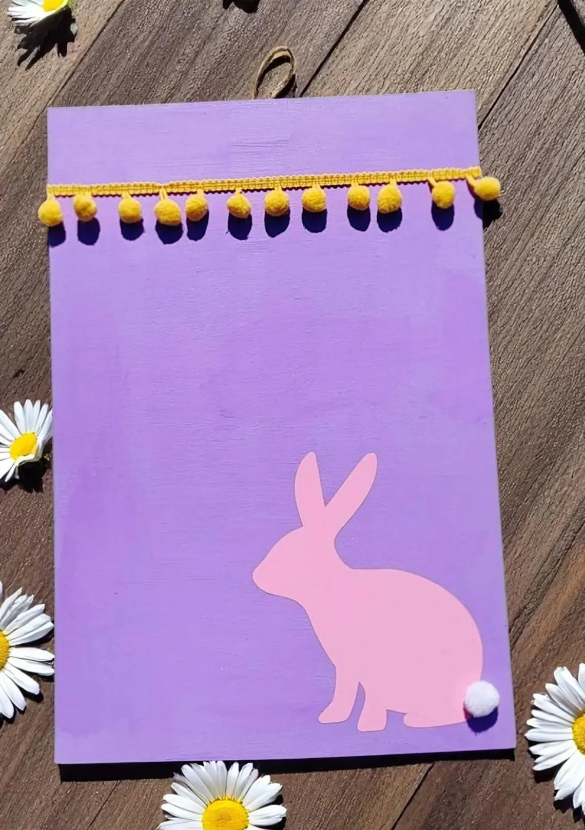 Decorative Easter Bunny Wooden Plaque 