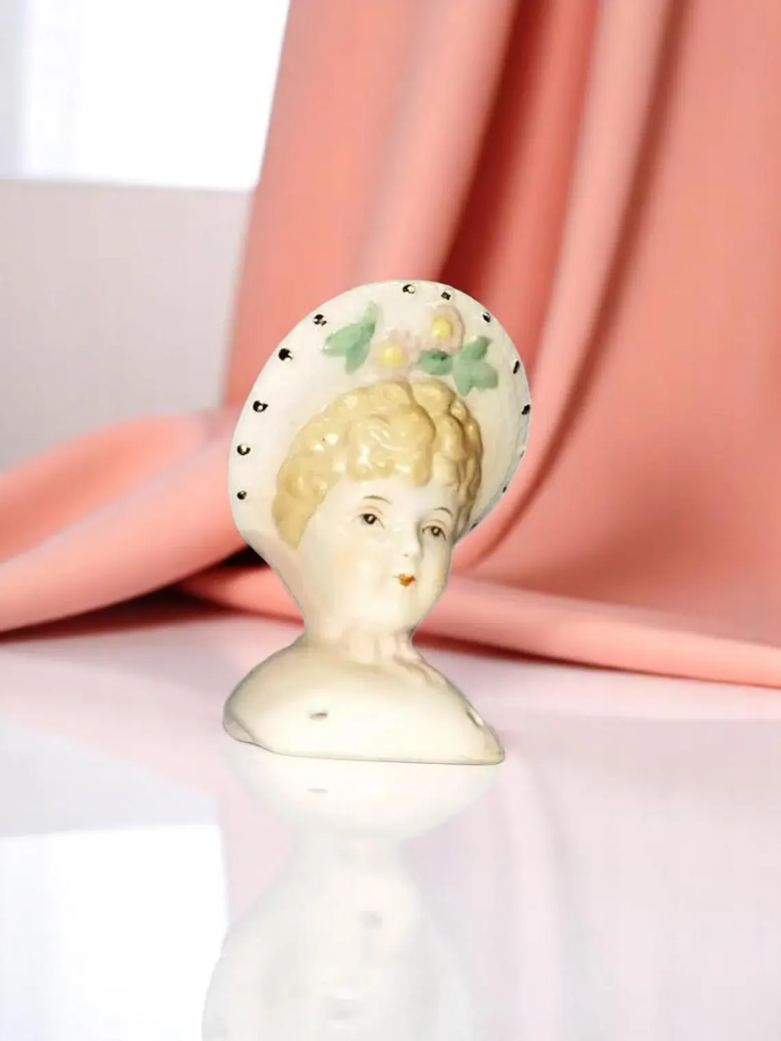 Vintage Porcelain 'Angel' Woman's Doll Head - Made in Japan