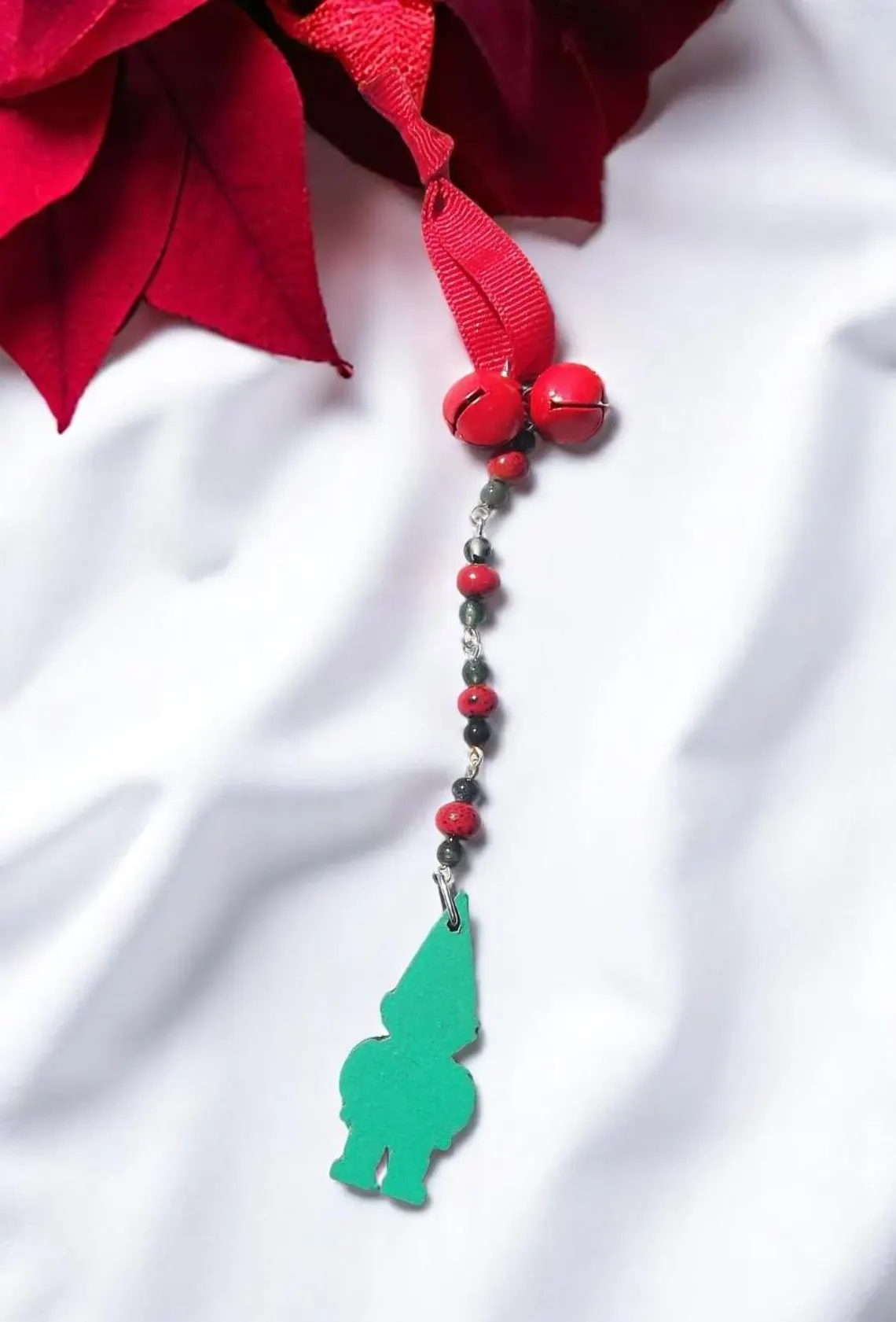 Handcrafted Garden Gnome Beaded Icicle Ornament 