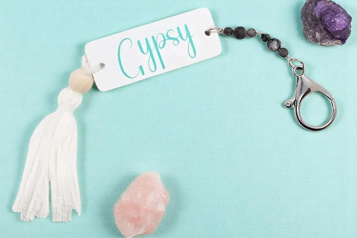 Gypsy Soul Beaded Tassel Purse Charm Key Ring 