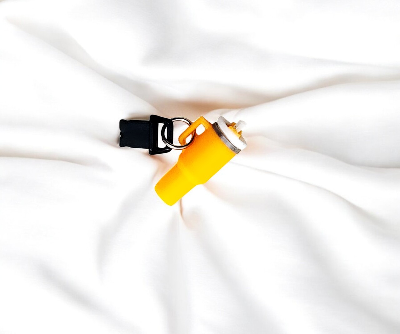 Mini Orange Tumbler Water Bottle Dust Plug Phone Charm