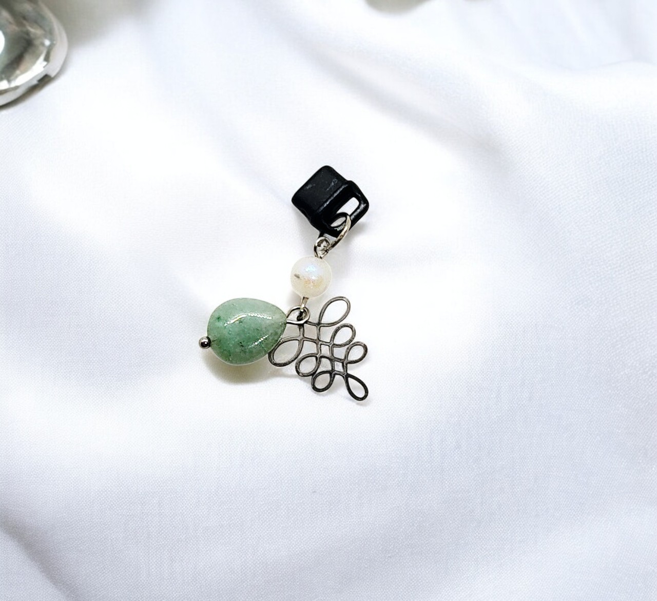 Celtic Knot Gemstone Beaded Dust Plug Phone Charm