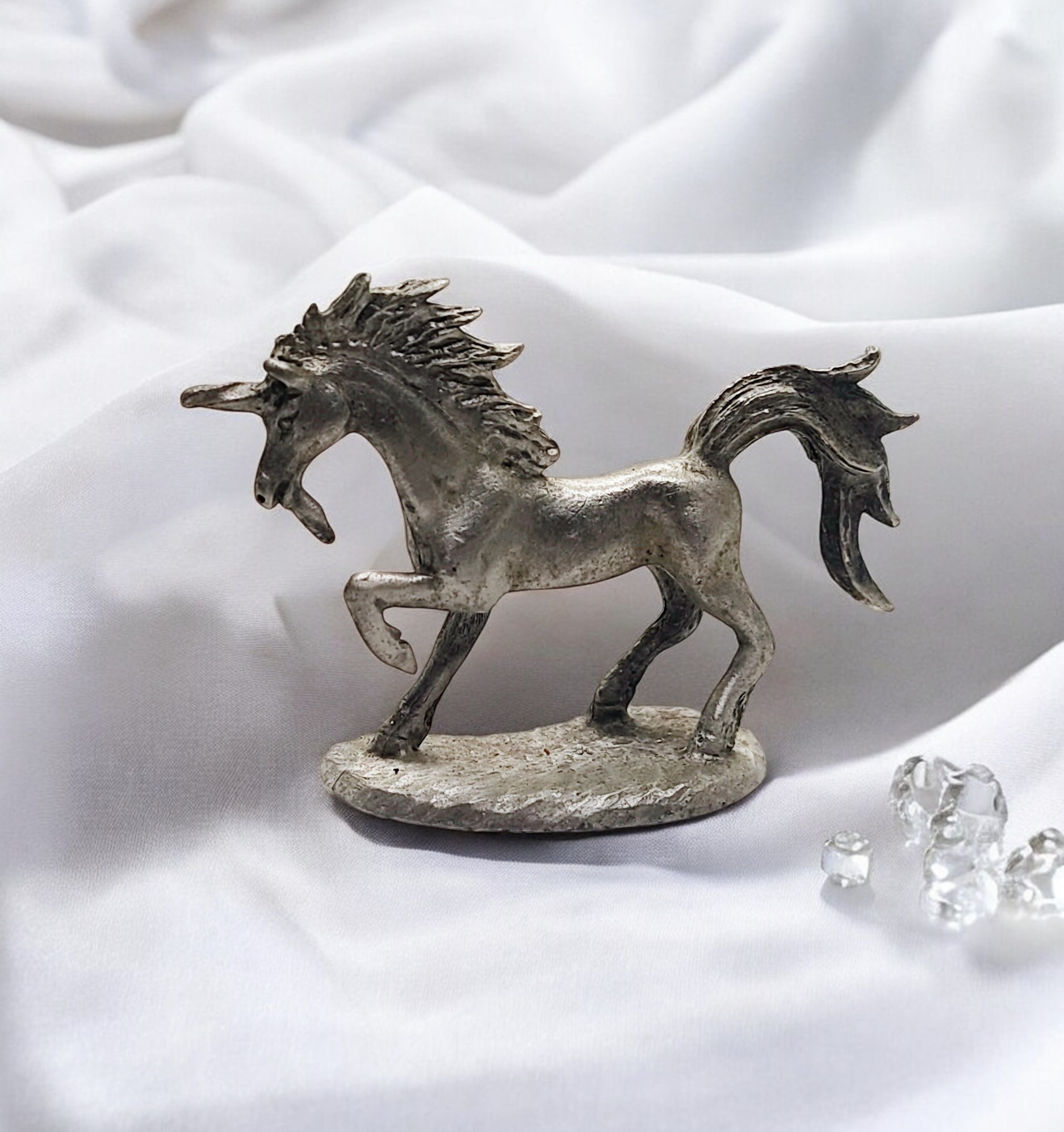 1981 Spoontiques Pewter Unicorn Figurine - Signed & Numbered
