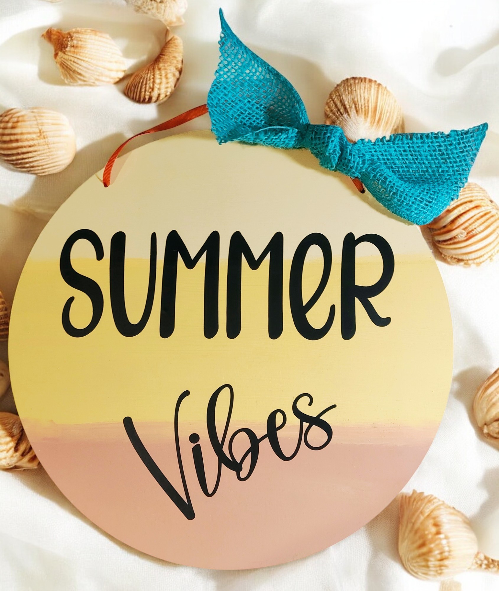 Wooden Summer Vibes Sign