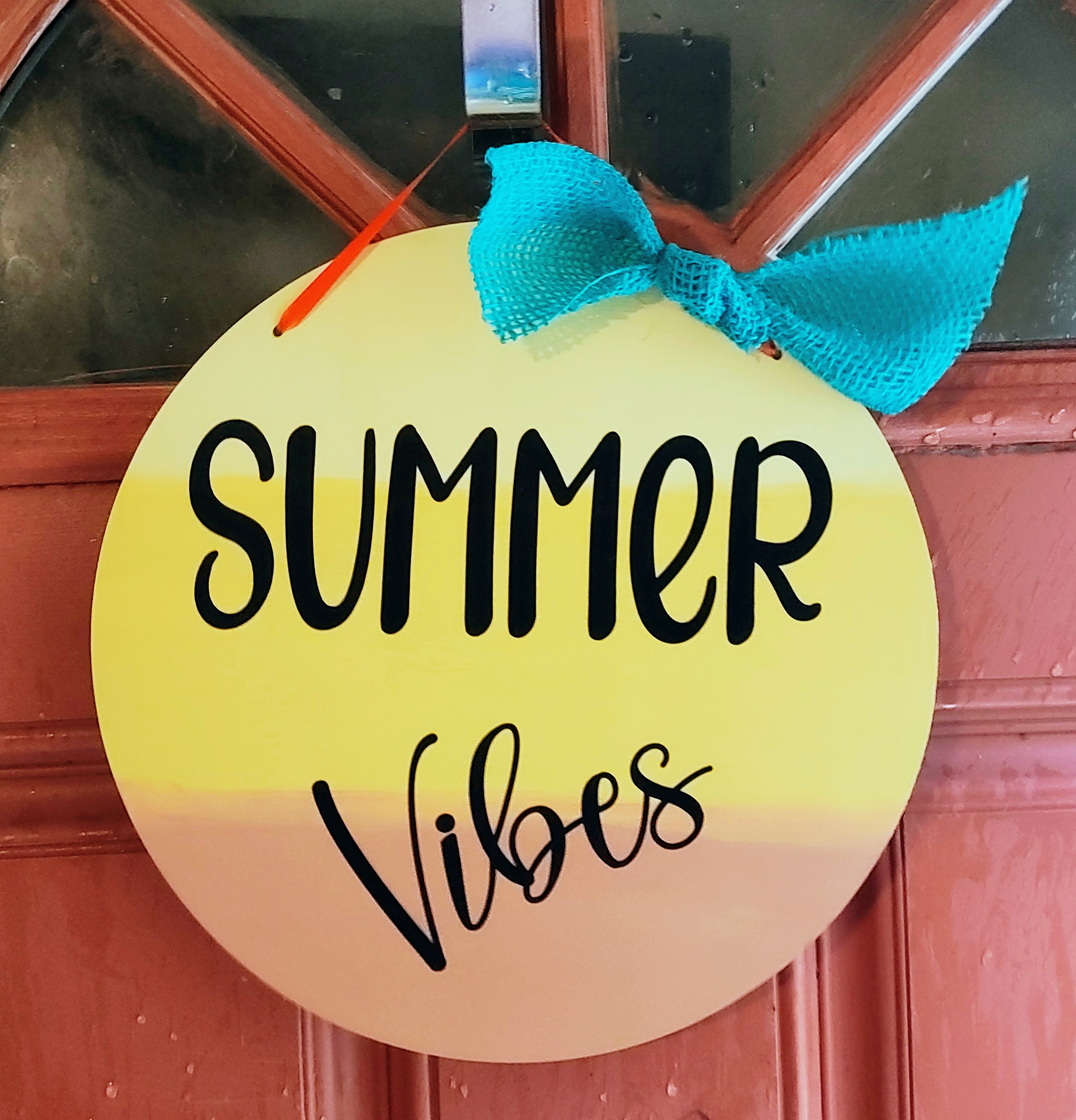Wooden Summer Vibes Sign