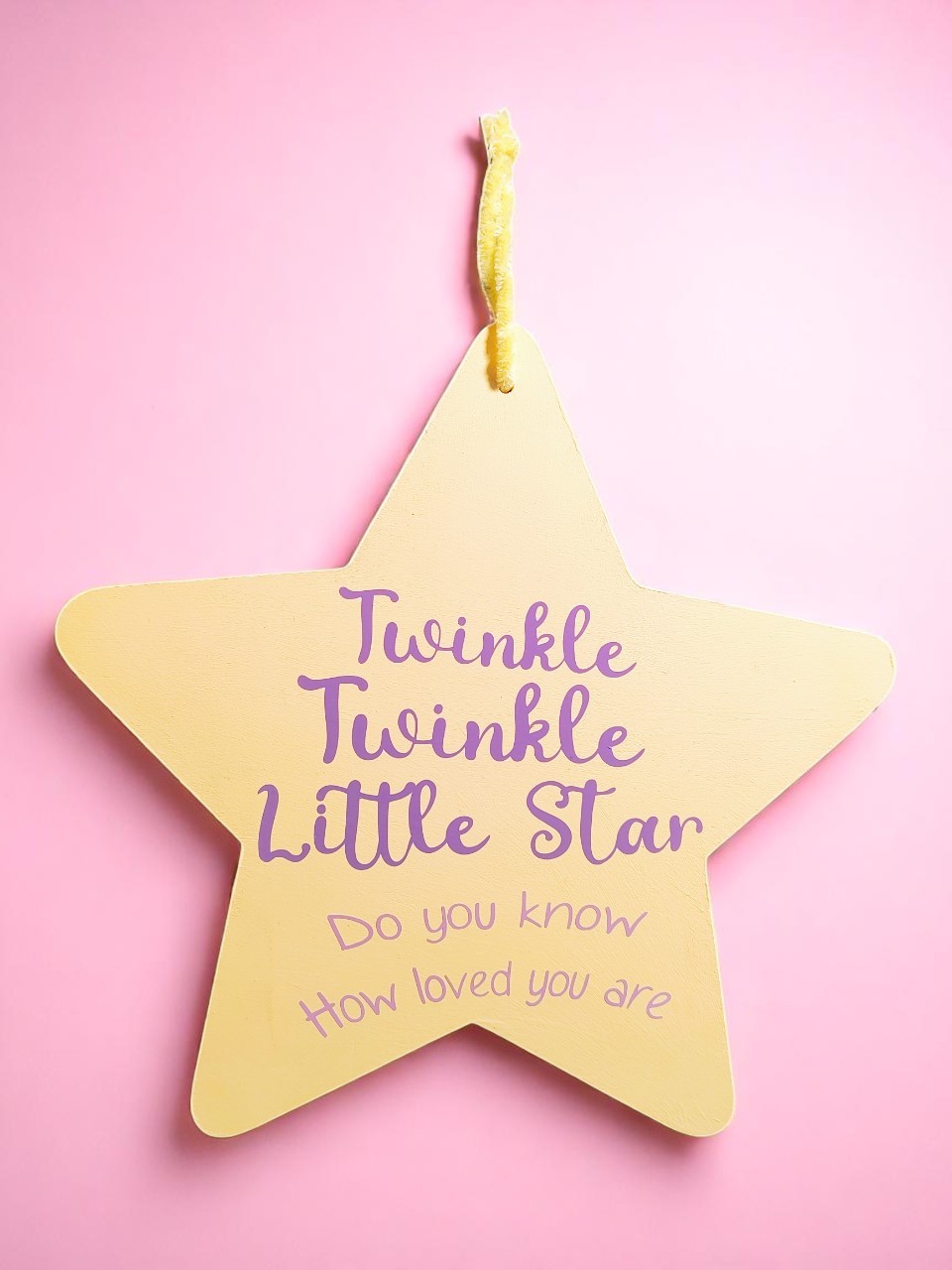Wooden Twinkle Twinkle Little Star Do You Know How Loved You Are Hand Painted Sign