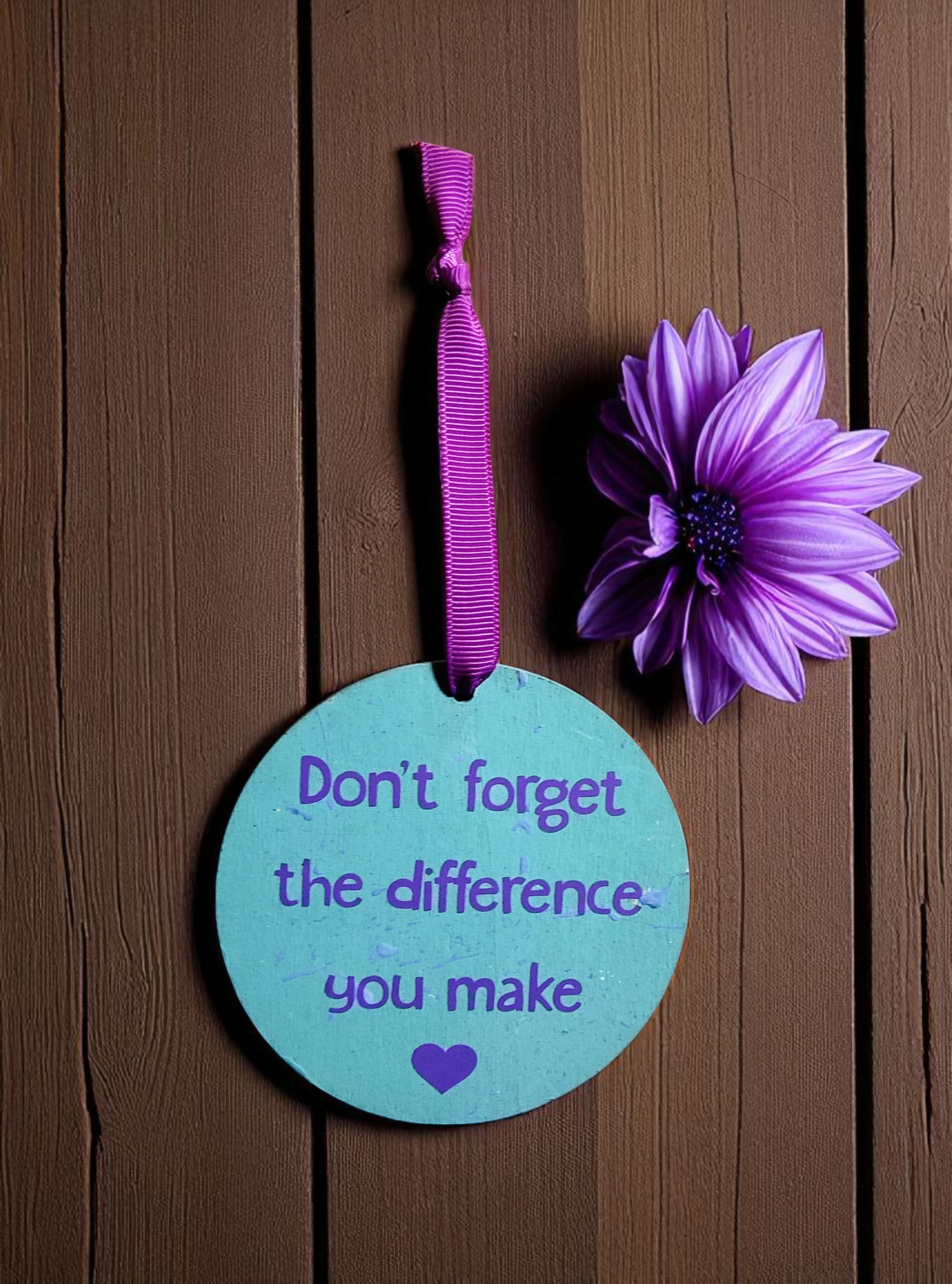 Personalized Never Forget the Difference You Make Inspirational Ornament