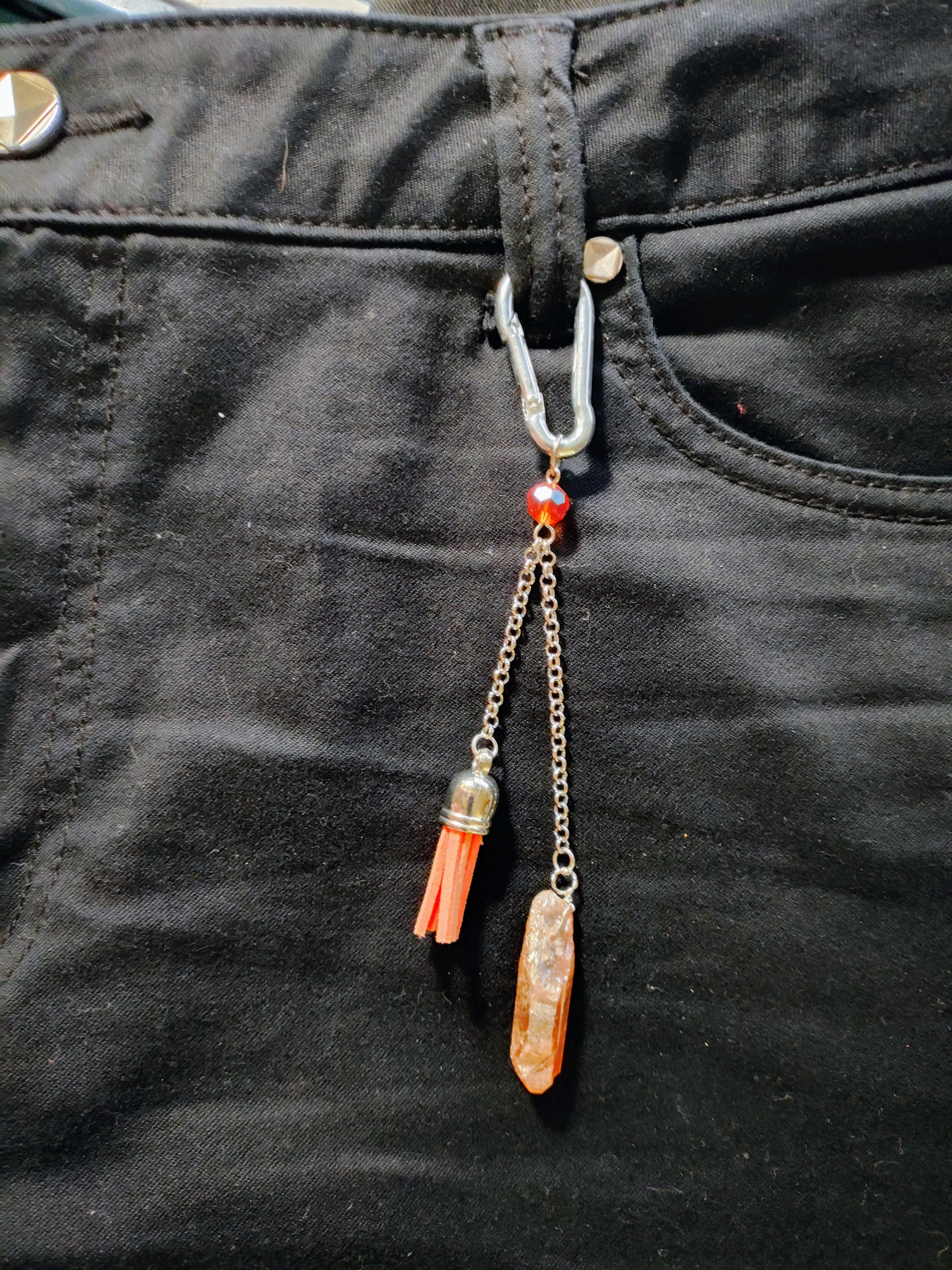 Gemstone Tassel Fashion Charm