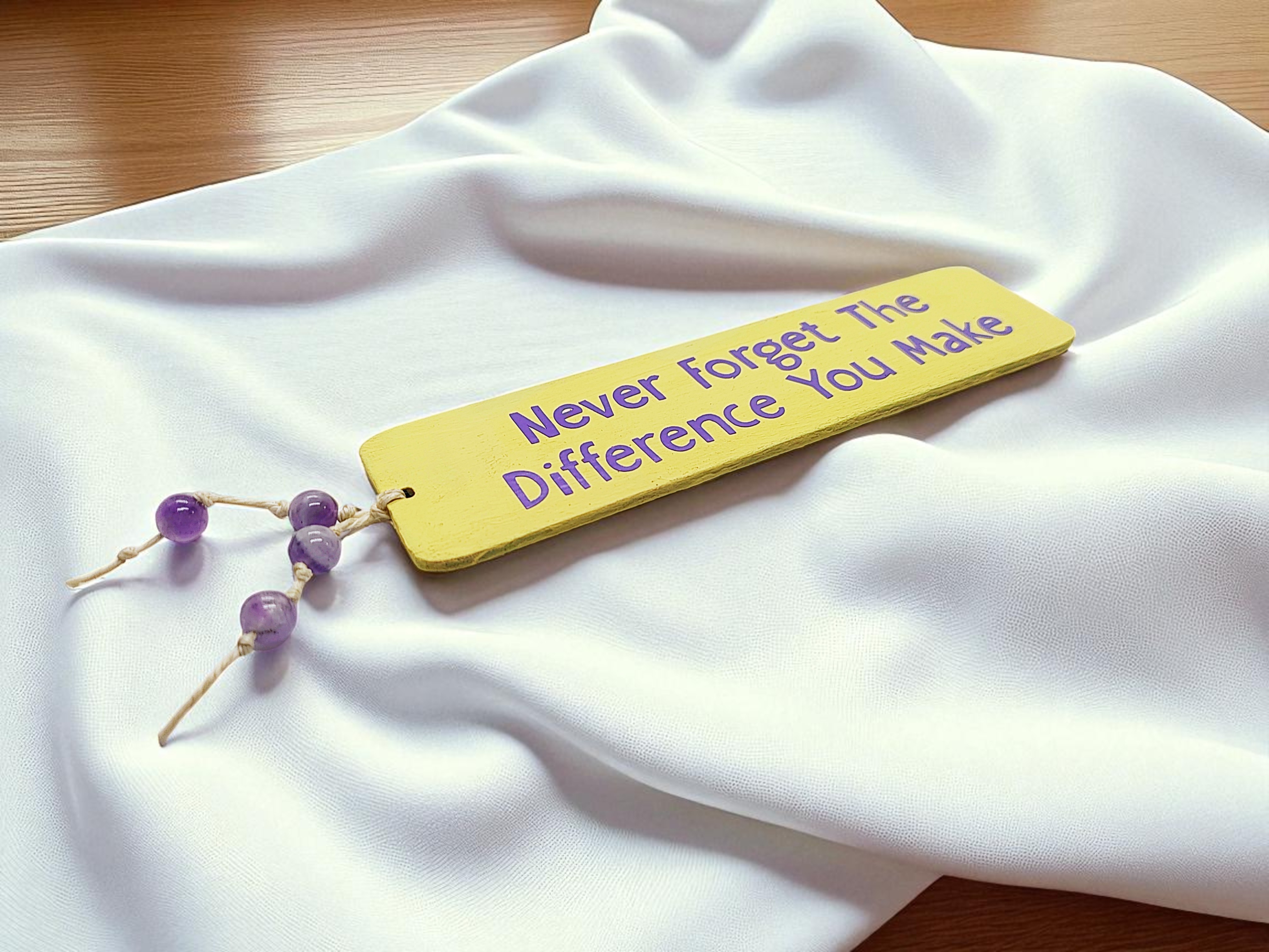 Wood Never Forget the Difference You Make Bookmark