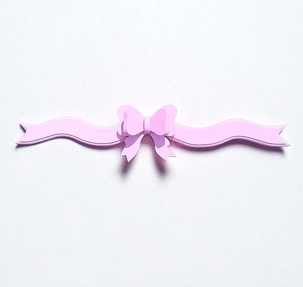 XL Wooden Pink Bow Wall Hanging