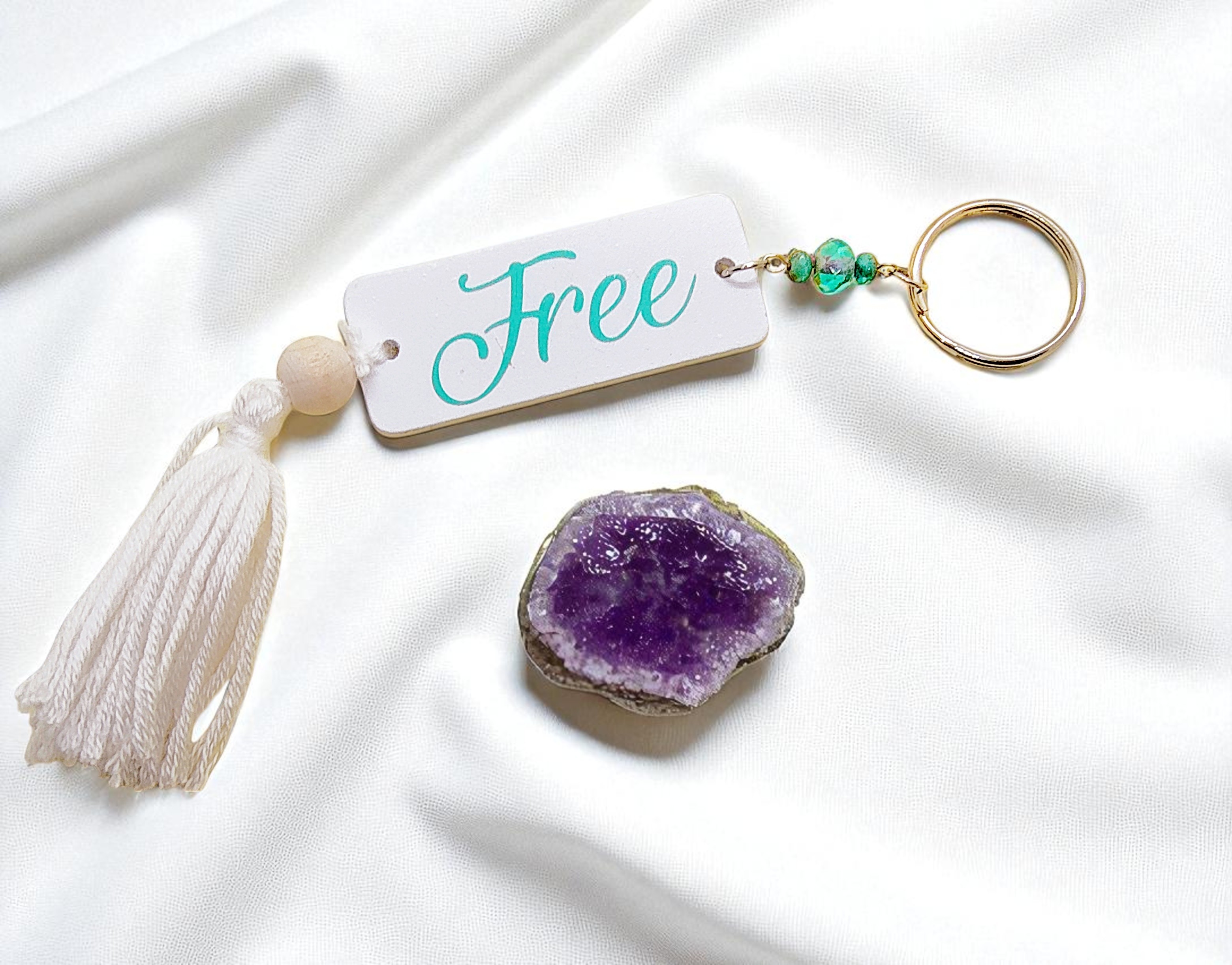 Free Spirit Beaded Tassel Key Ring