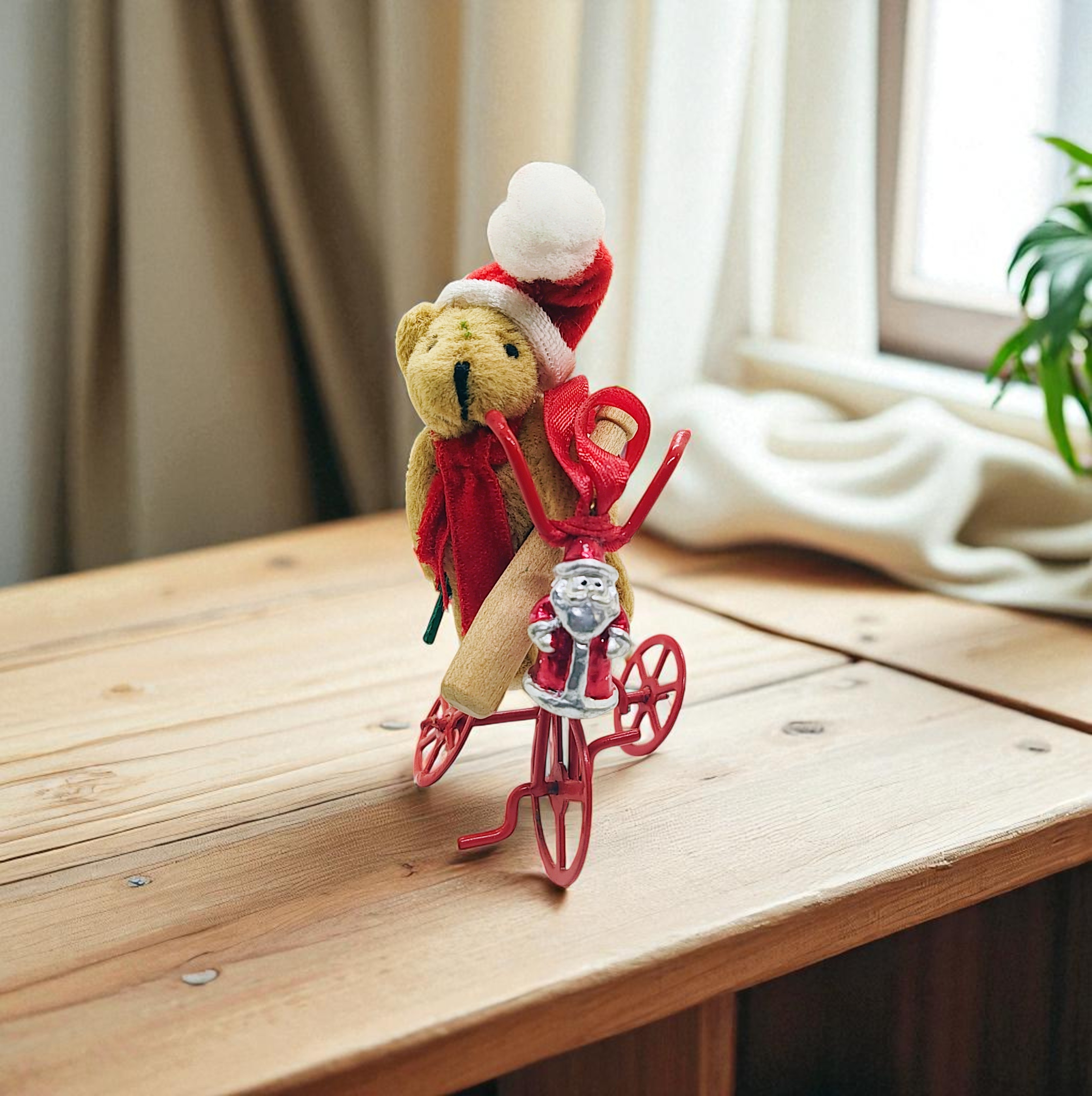 Teddy Bear on Tricycle Holiday Ornament