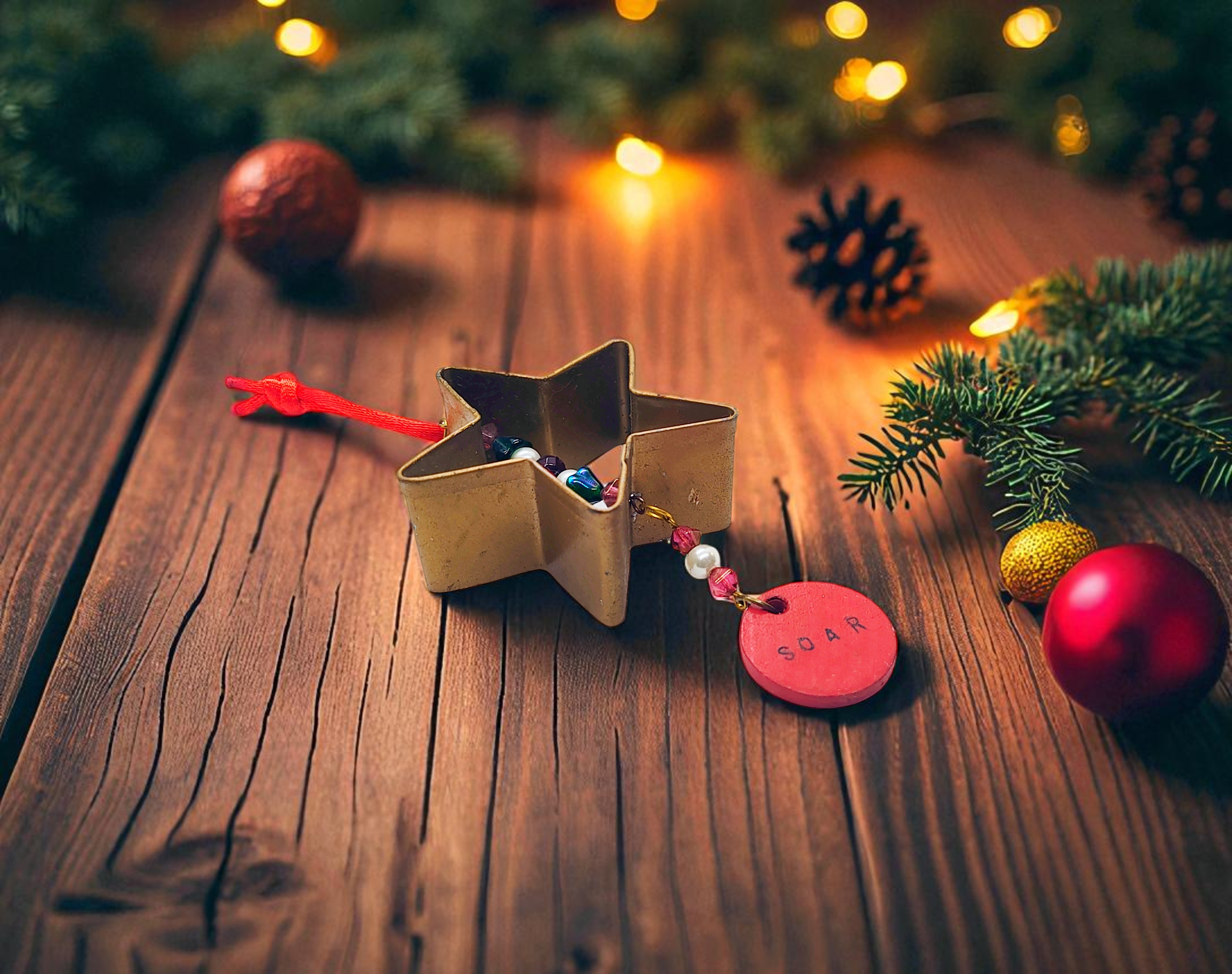 SOAR Star Shaped Cookie Cutter Holiday Ornament 