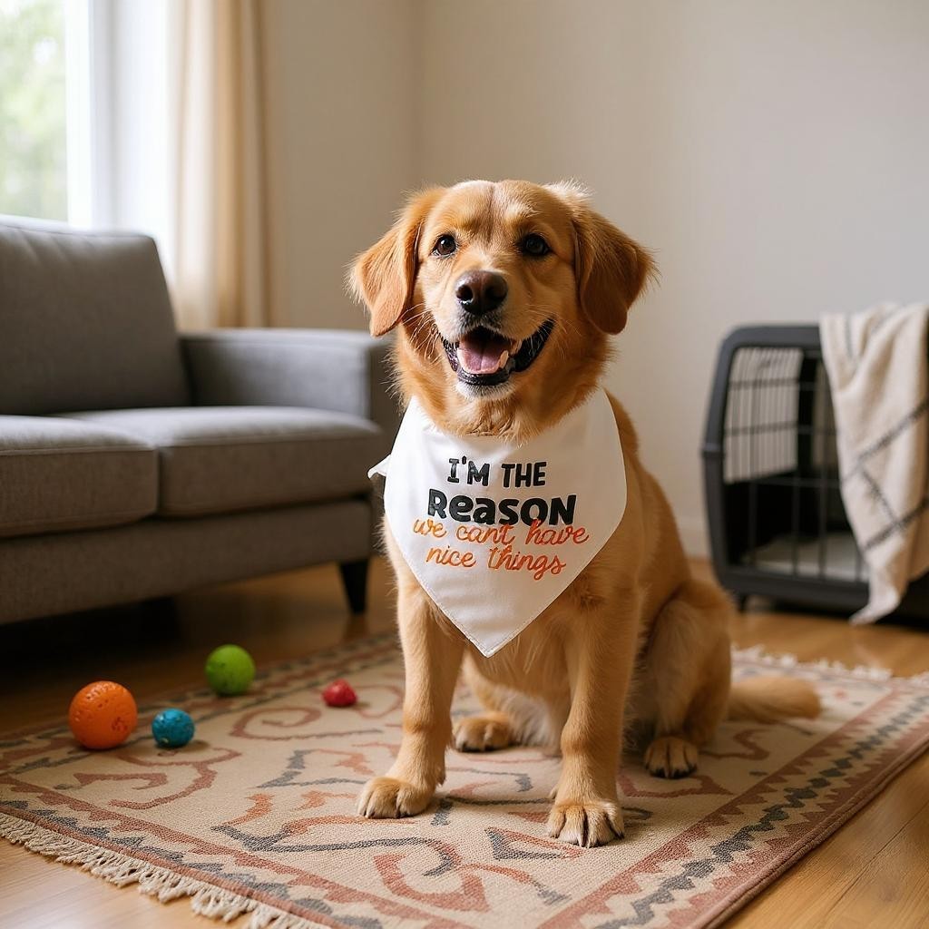 Medium I'm the Reason We Can't Have Nice Things Dog Bandana Scarf 
