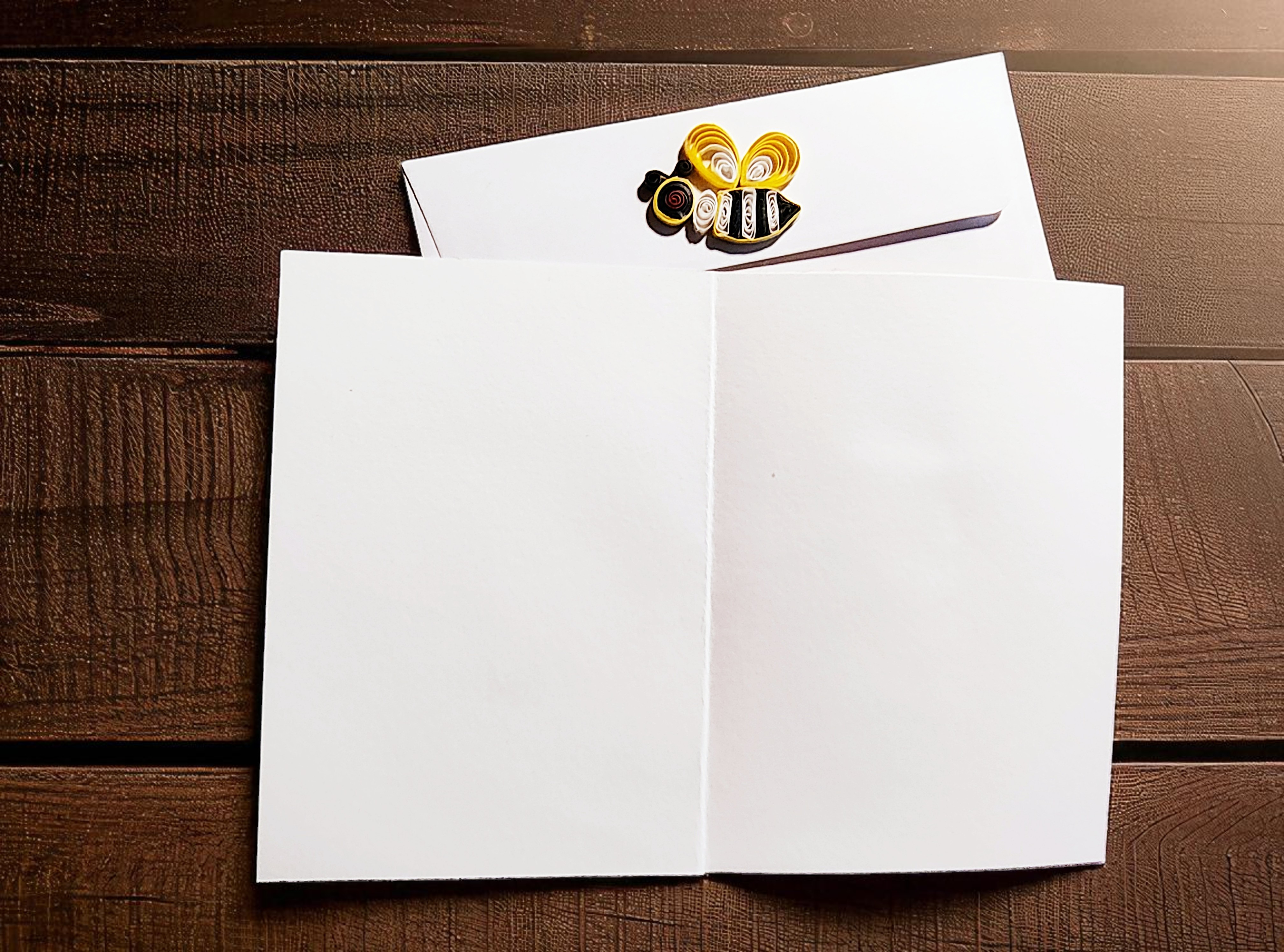 Handmade Button Caterpillar Spring Greeting Card 