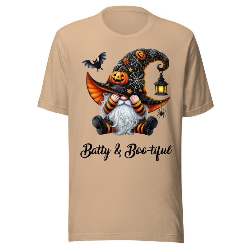 Batty & Boo-tiful Halloween Gnome Unisex T Shirt
