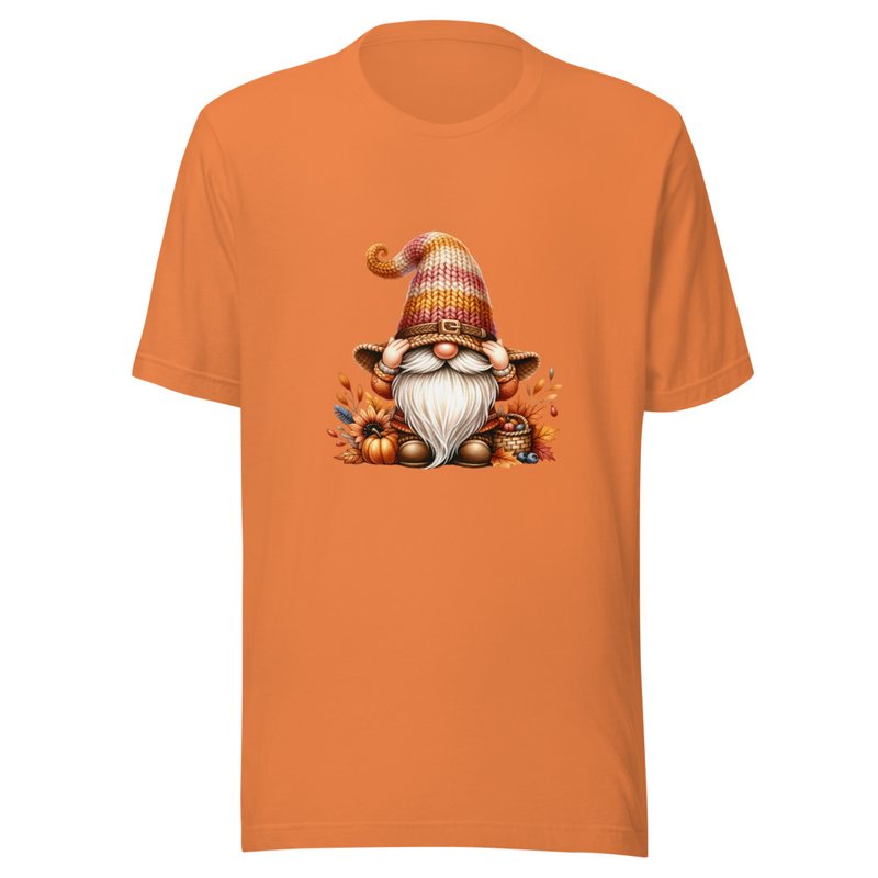 Whimiscal Gnome Autum Unisex T Shirt