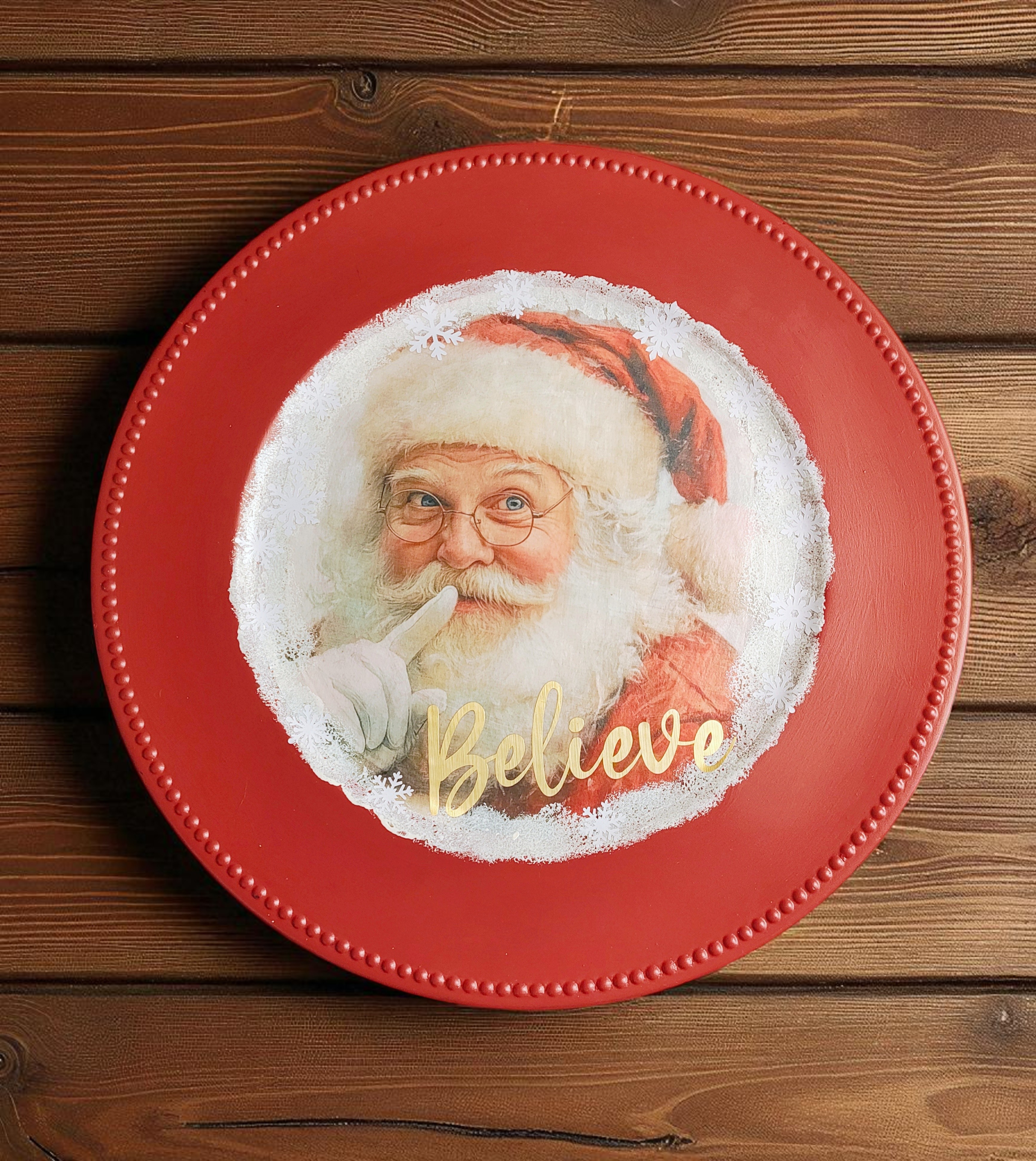 Believe in Santa Claus Decorative Plate