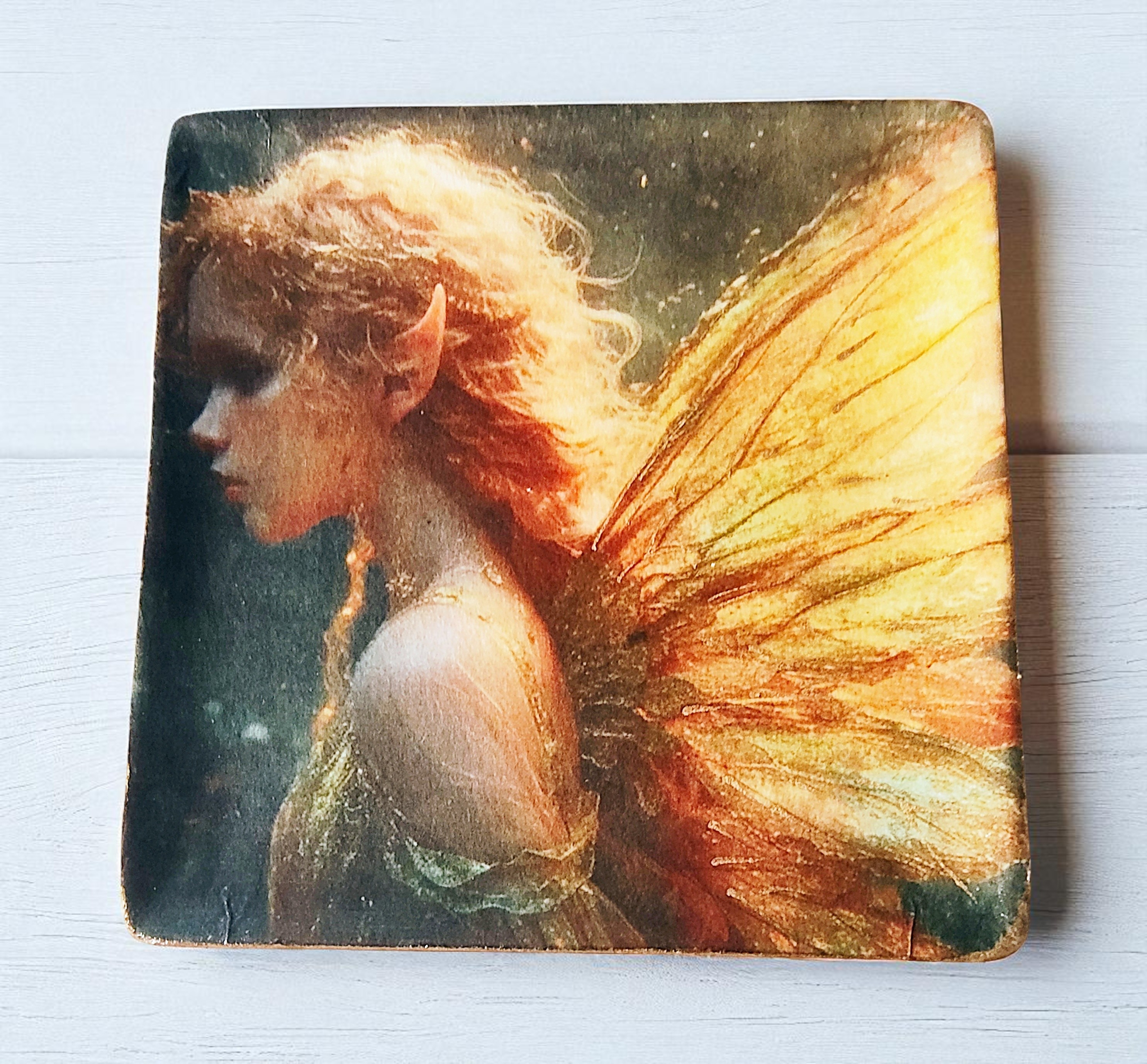 Whimsical Golden Fairy Trinket Ring Dish