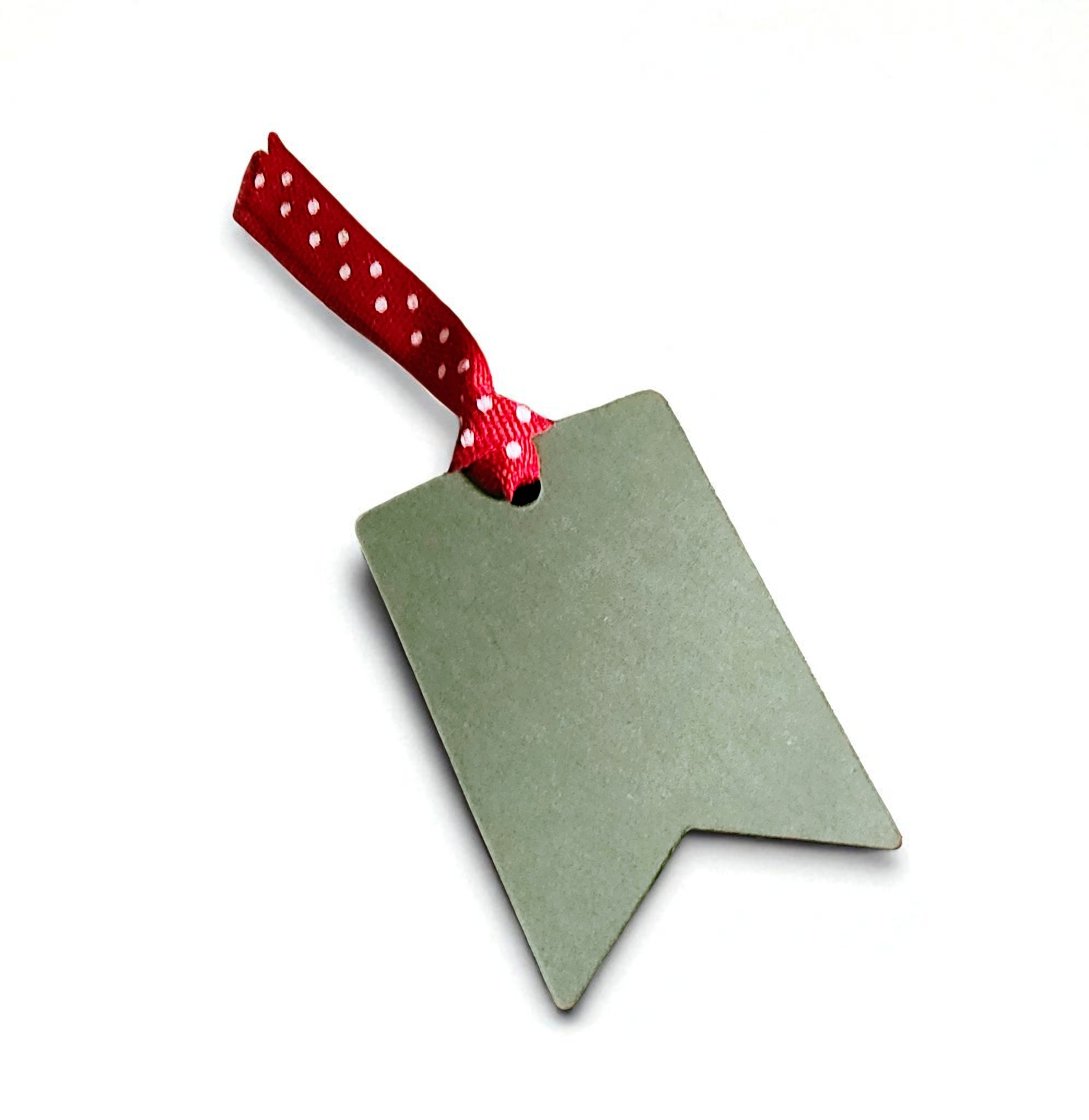 Whimsical Christmas Gift Tags with Red Polka Dot Ribbon - Set of 7