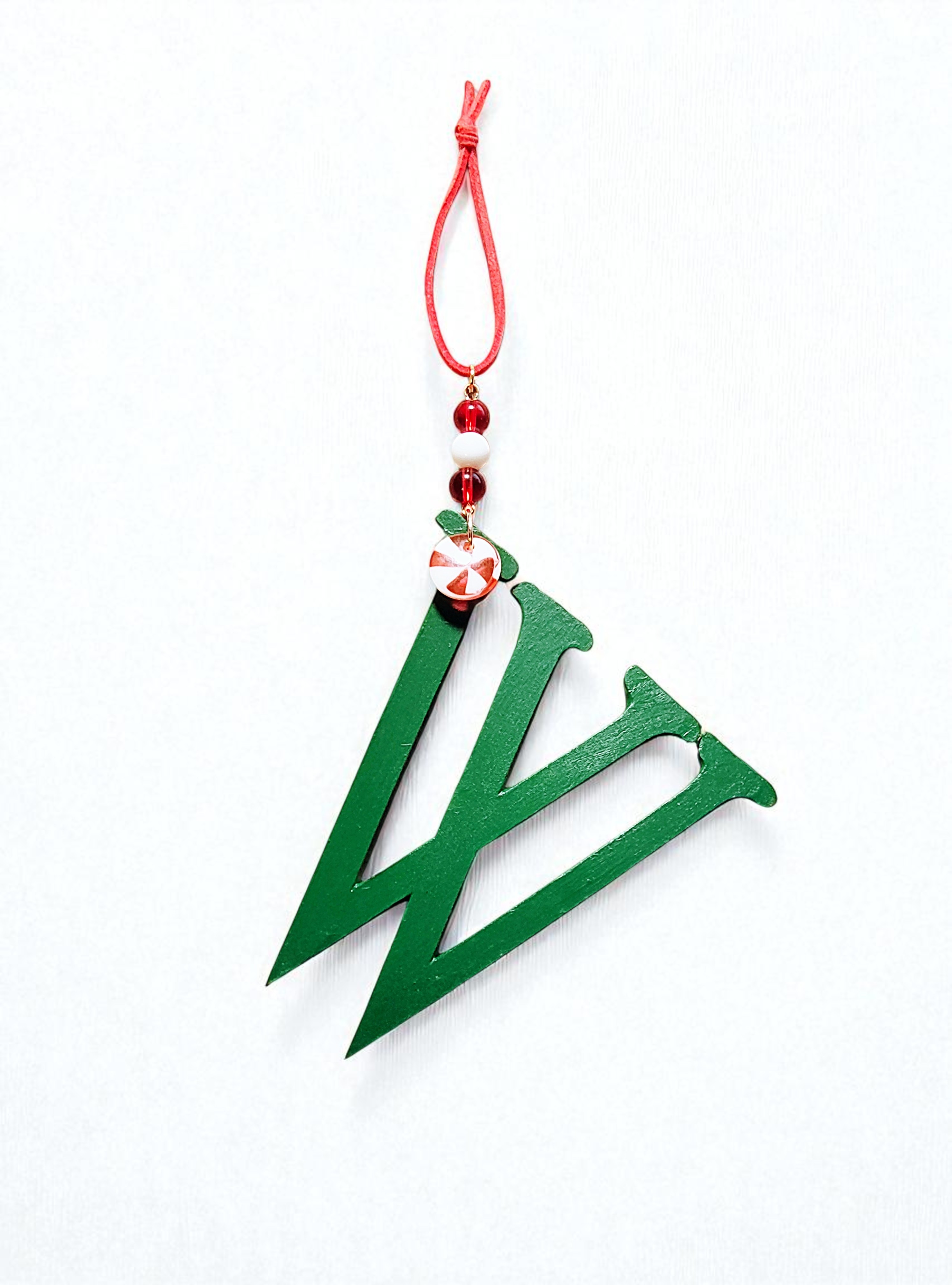 Personalized Wooden Letter Initial W Ornament