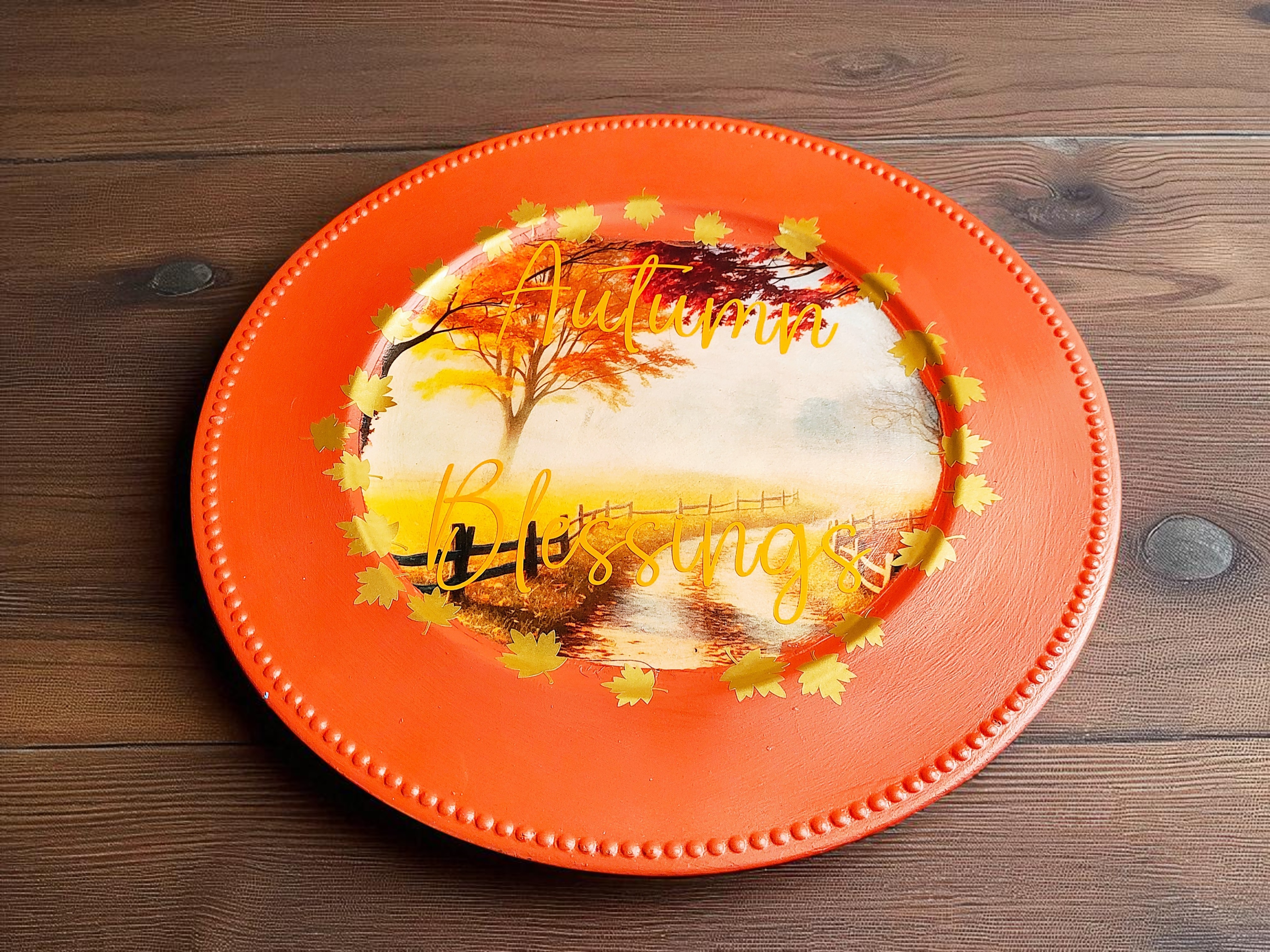 Autumn Blessings Decorative Plate