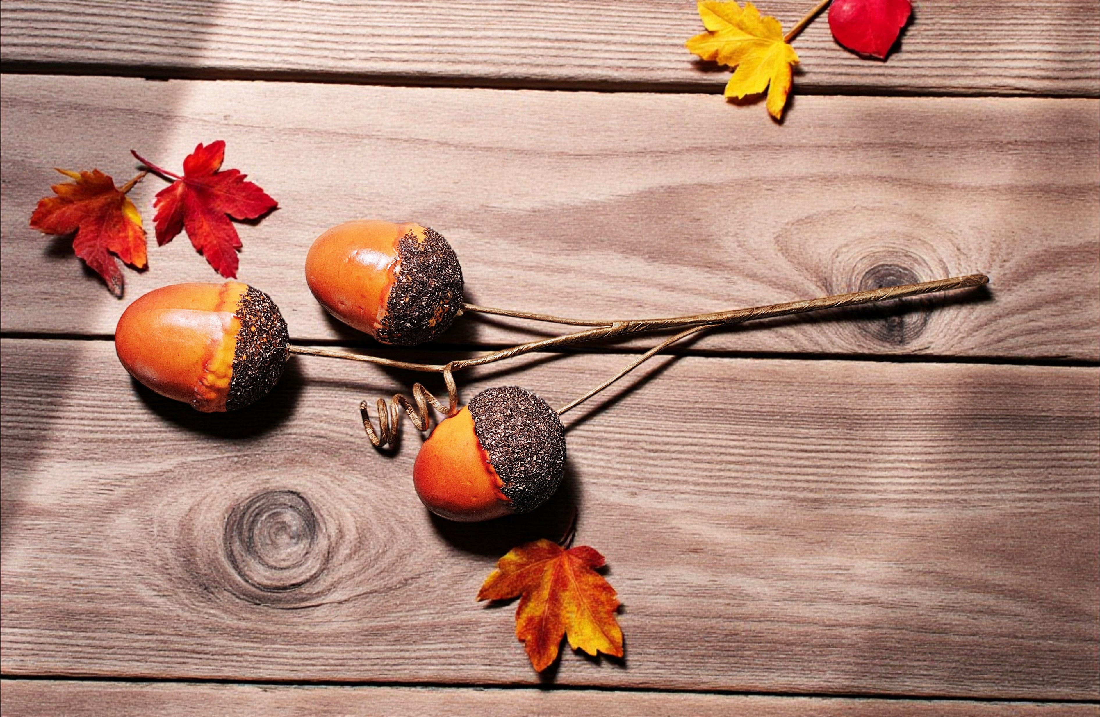 Artificial Autumn Acorn Floral Pick