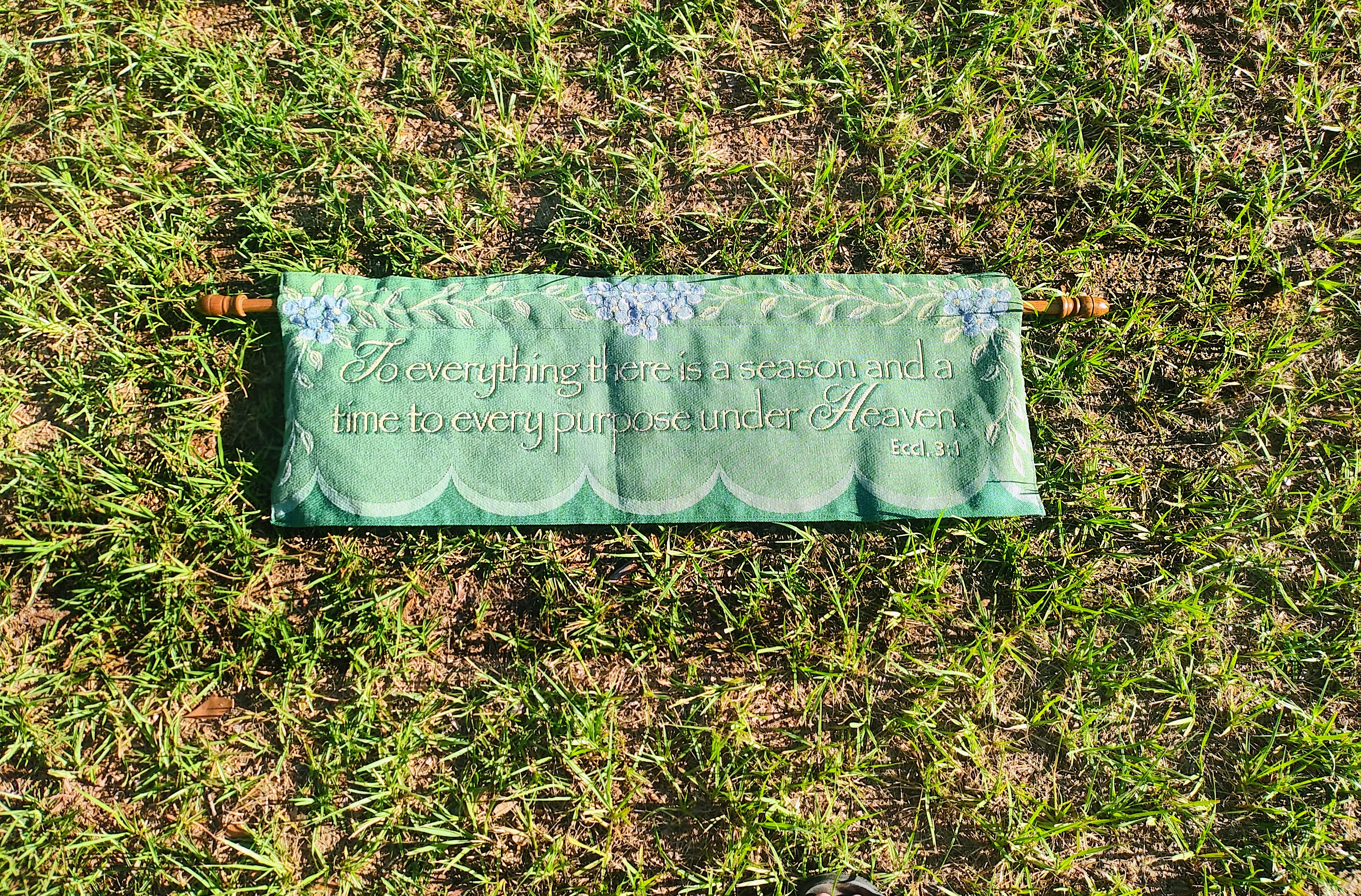 Christian Embroidered Tapestry Wall Hanging 