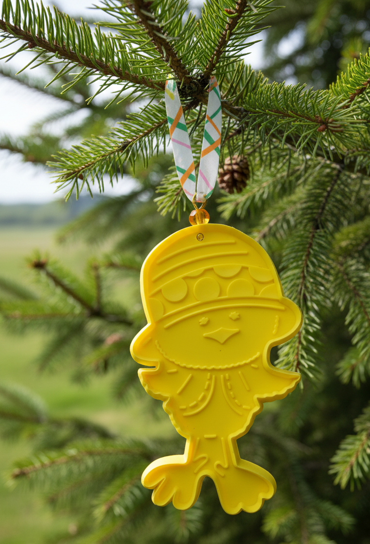 Yellow Chick Cookie Cutter Spring Ornament