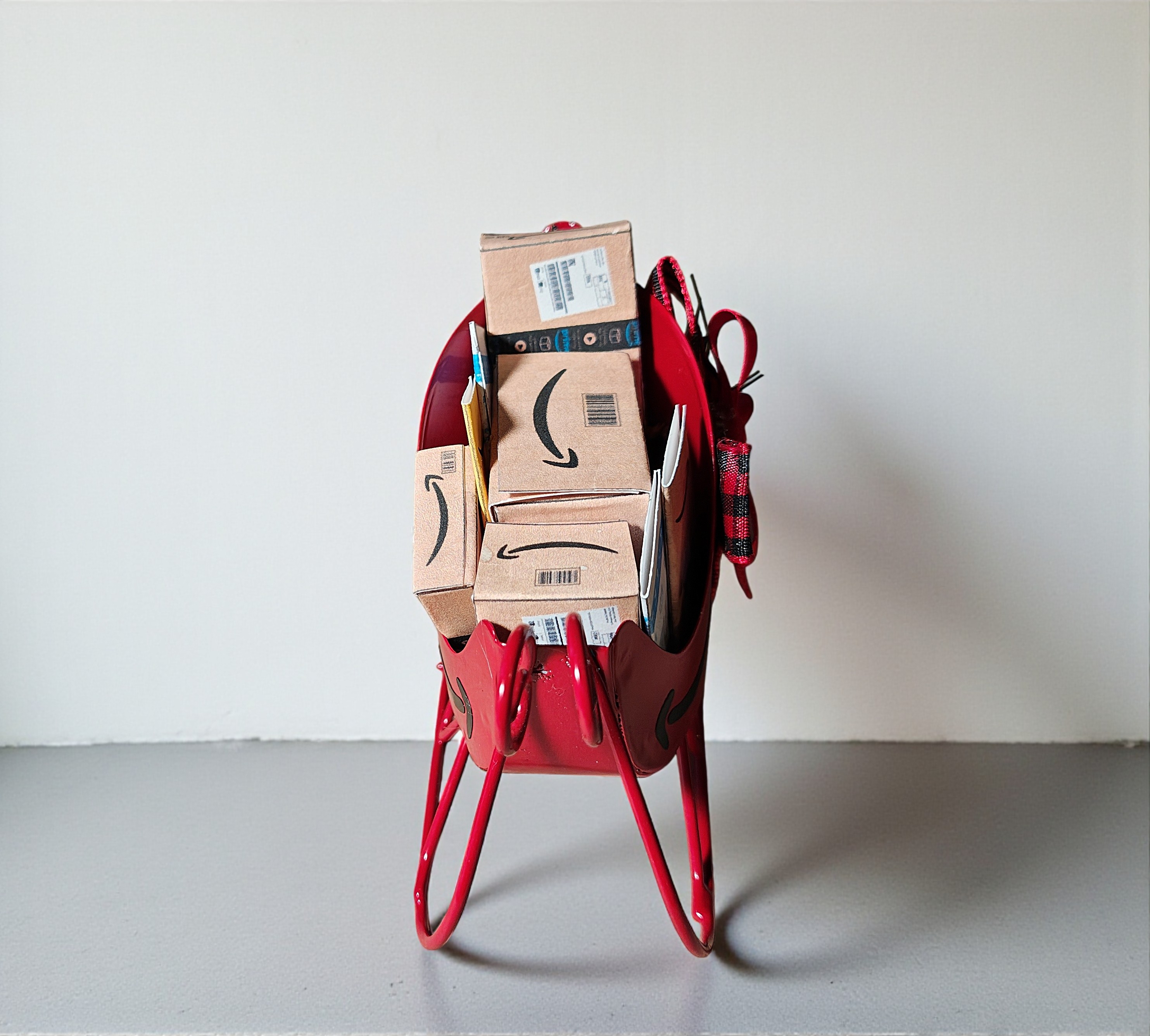 Mini Amazon Package Sleigh Christmas Ornament