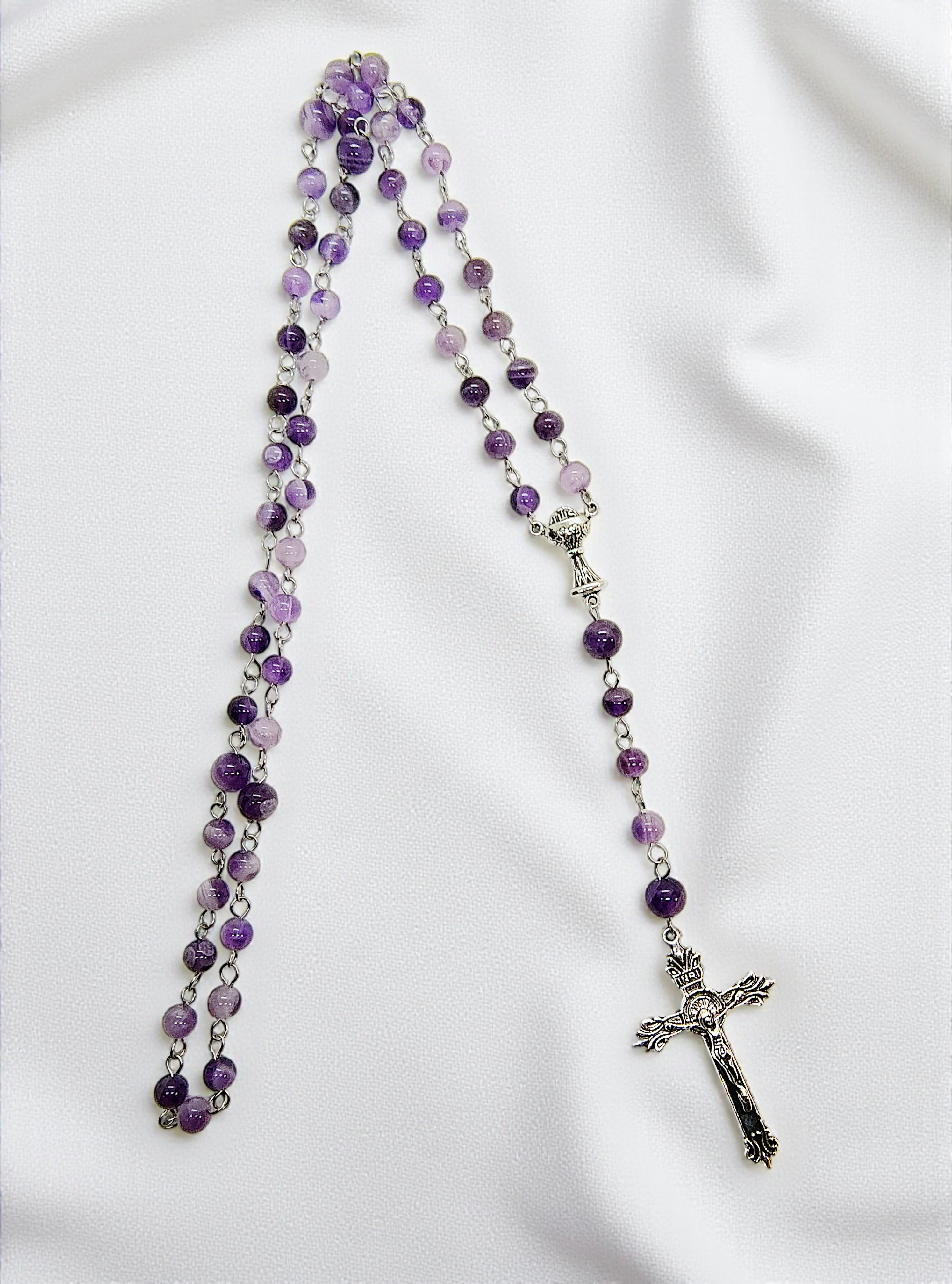 Amethyst Gemstone Rosary Beads
