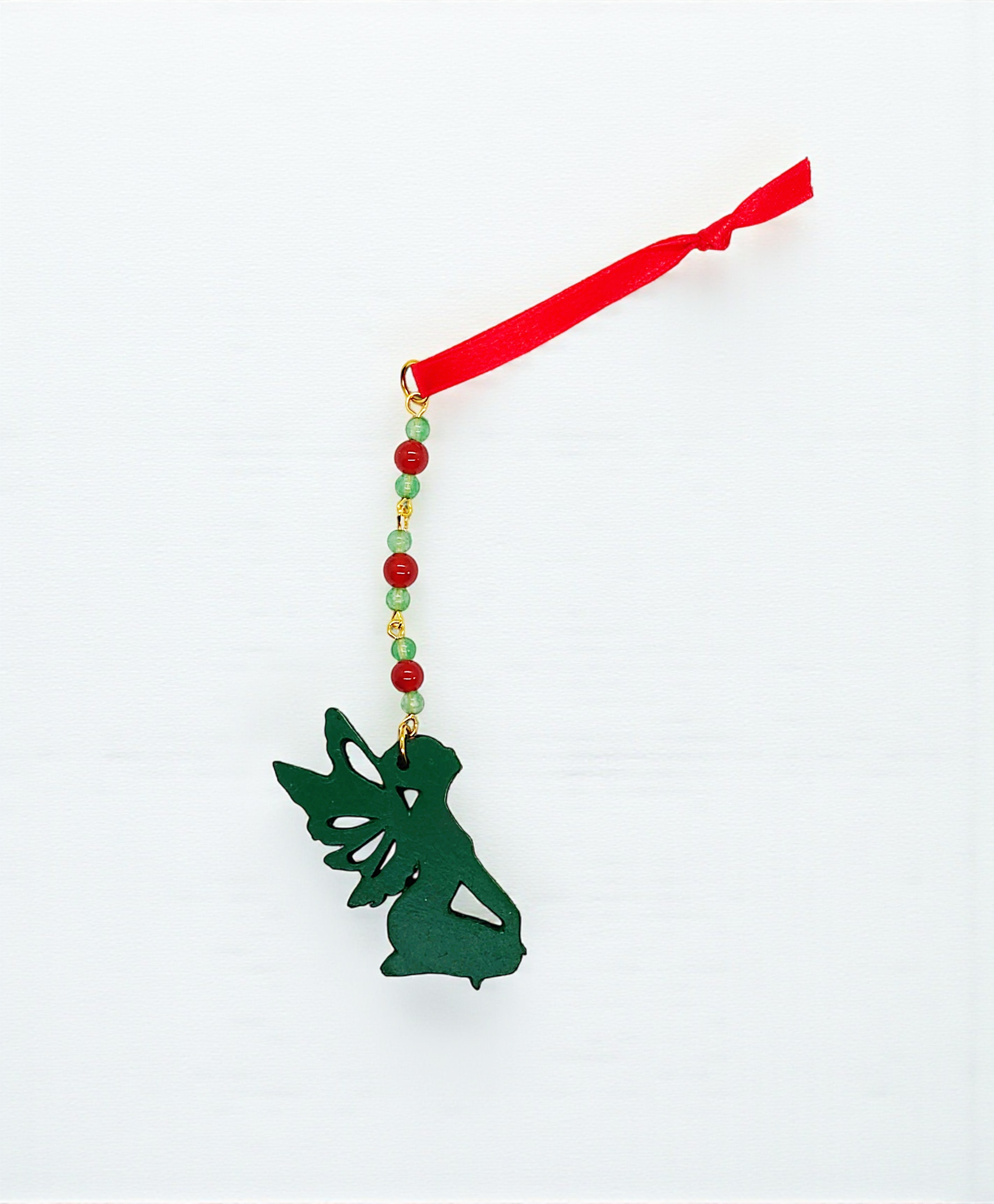 Whimsical Fairy Gemstone Beaded Ornament