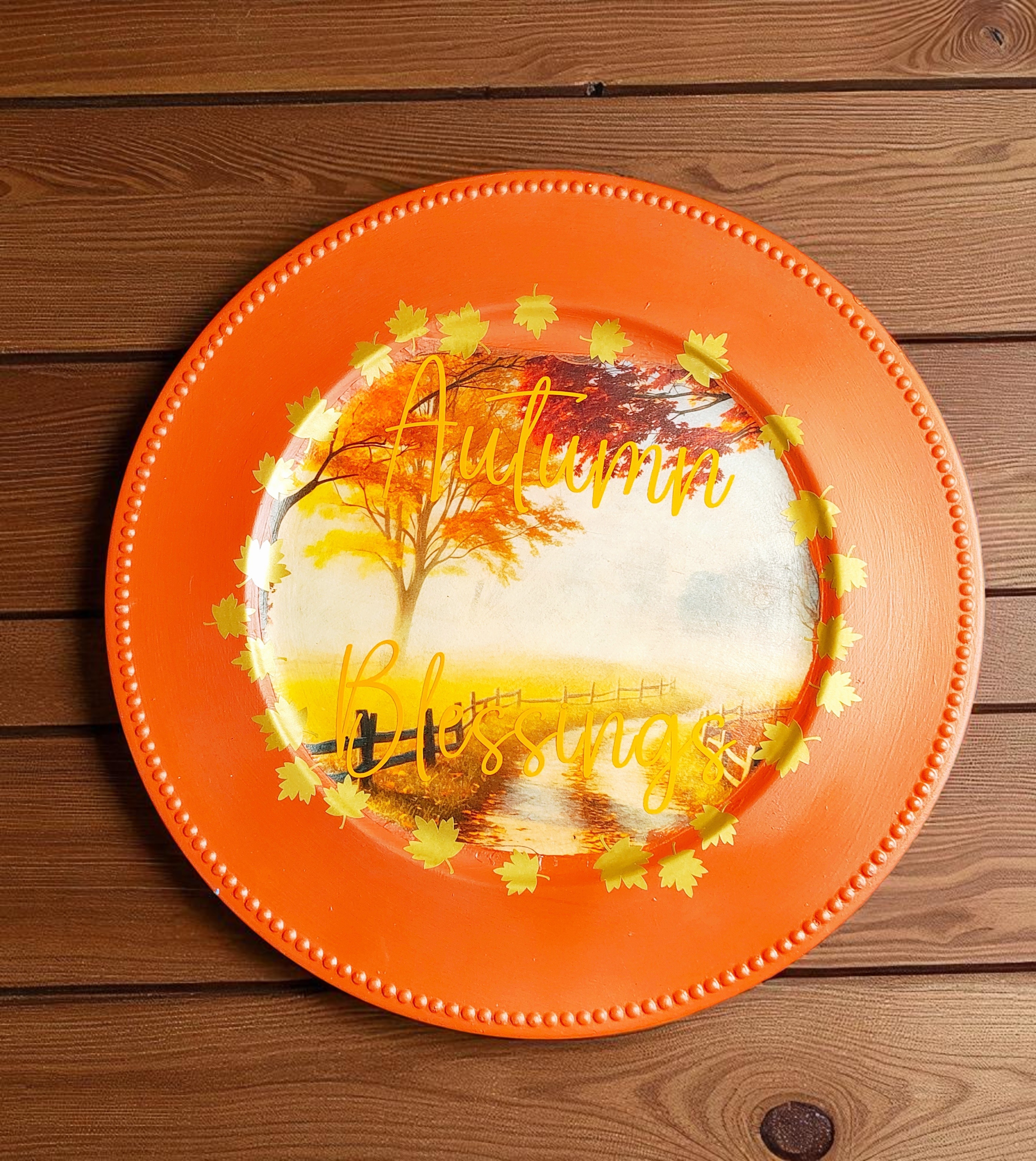 Autumn Blessings Decorative Plate