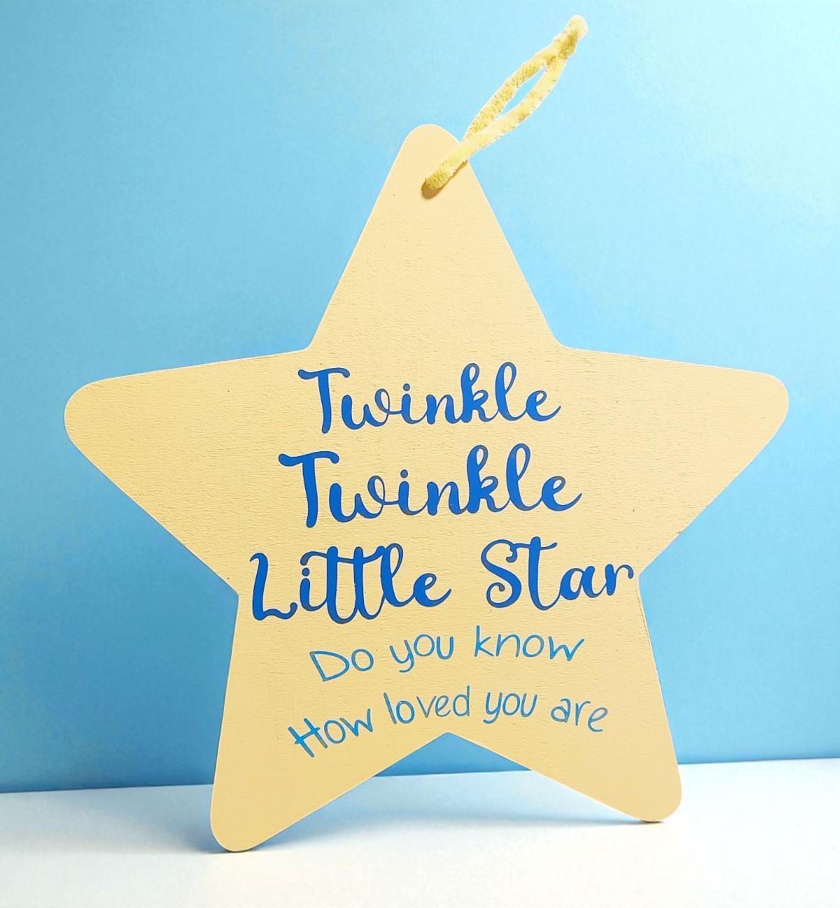Wooden Twinkle Twinkle Little Star Do You Know How Loved You Are Hand Painted Sign