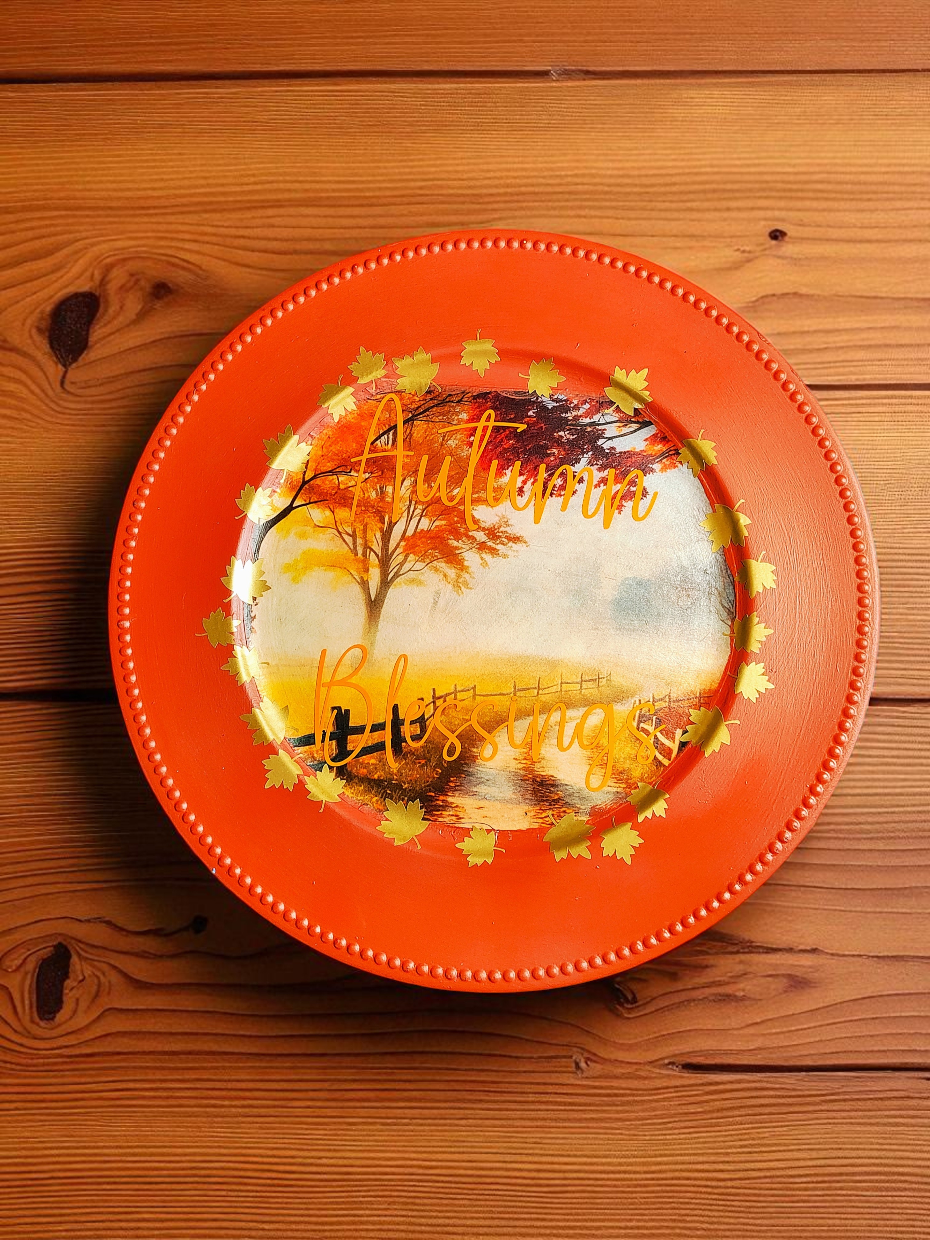 Autumn Blessings Decorative Plate