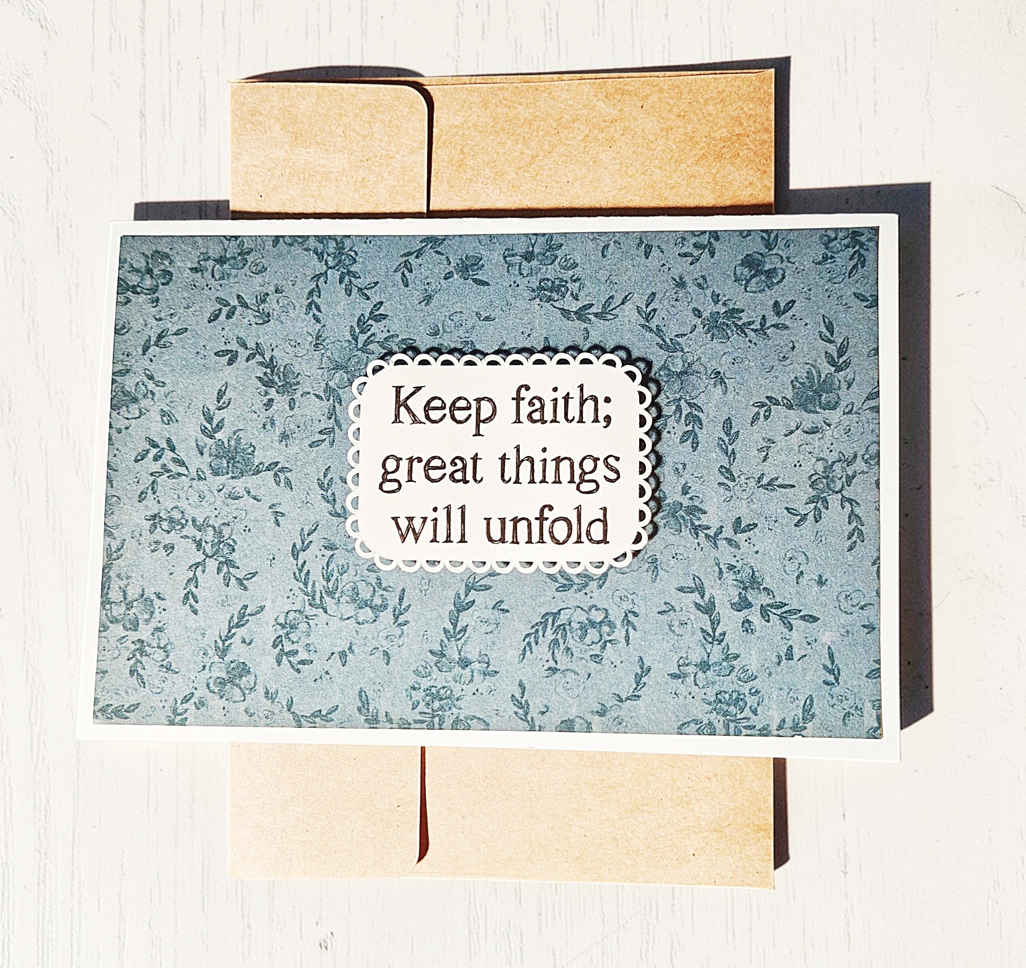 Inspirational Keep Faith Quote Greeting Card