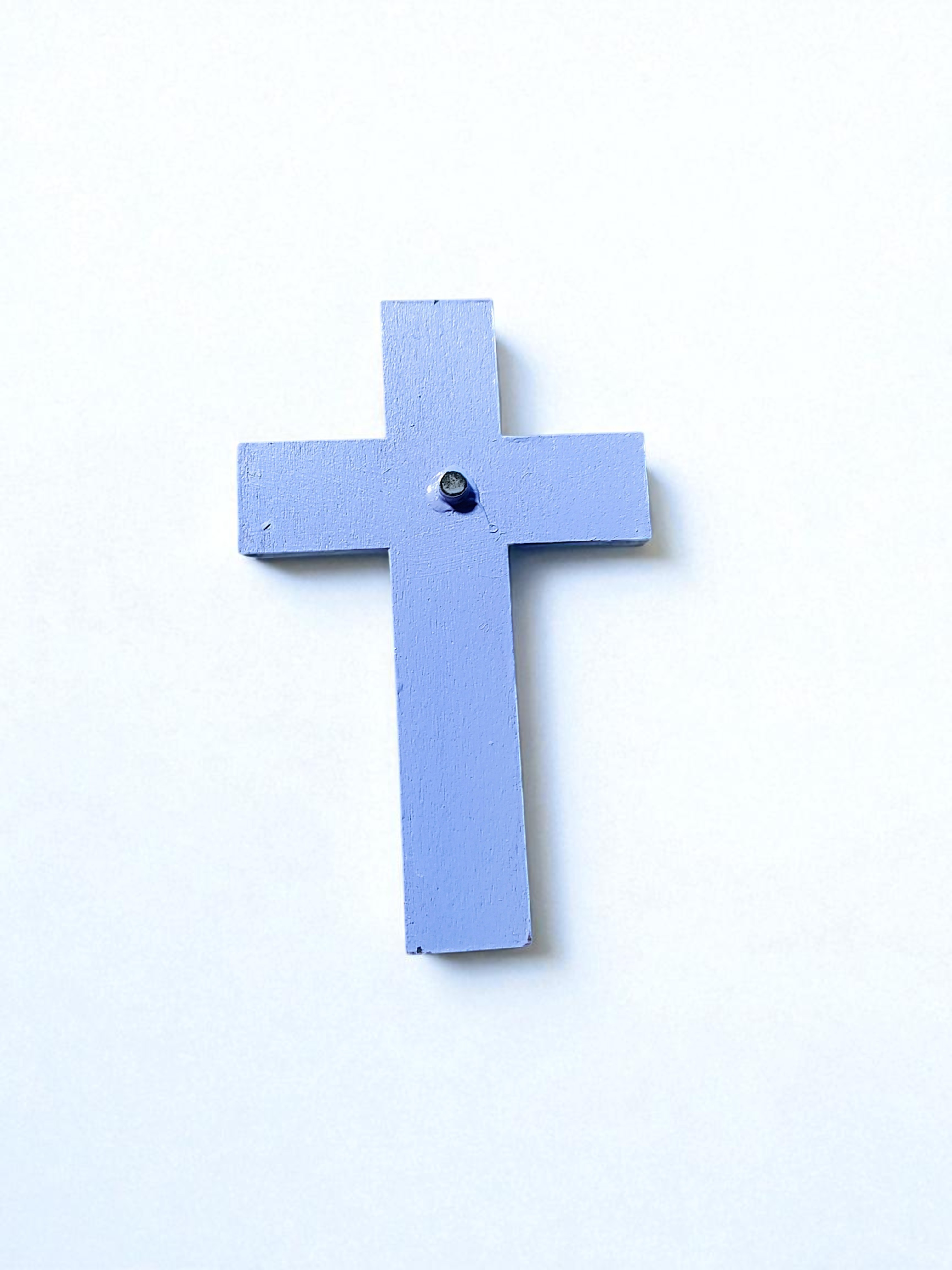 Wooden Faded Purple Faith Cross Magnet