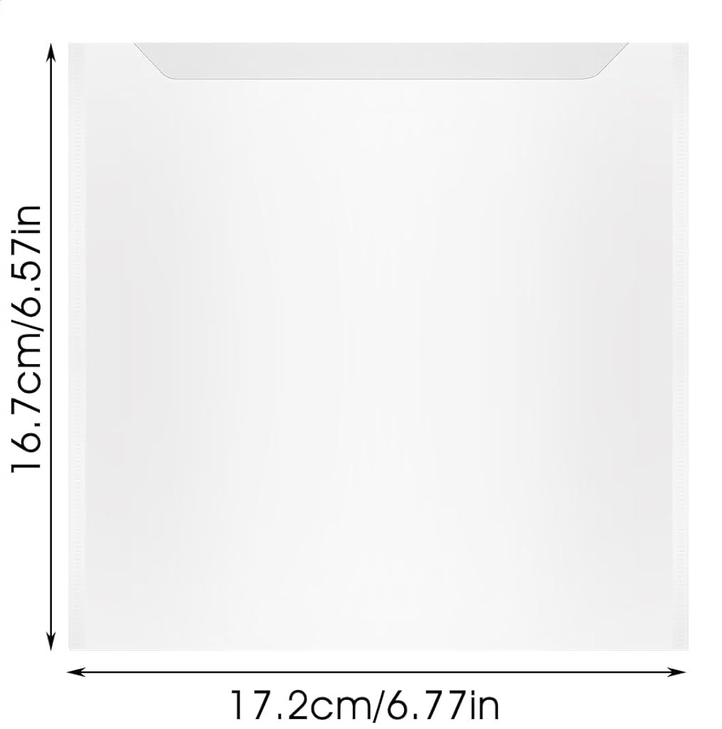 20 Pack Clear Plastic Scrapbook Paper Organizers with Sticky Index Tabs 6.77 X 6.57